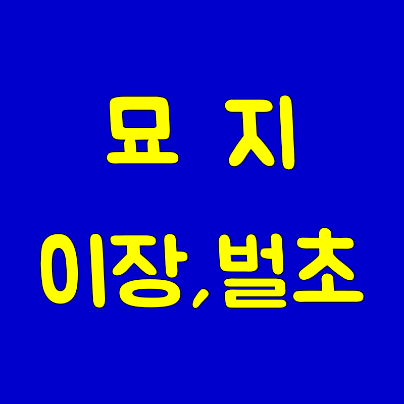 묘지파묘이장화장벌초대행