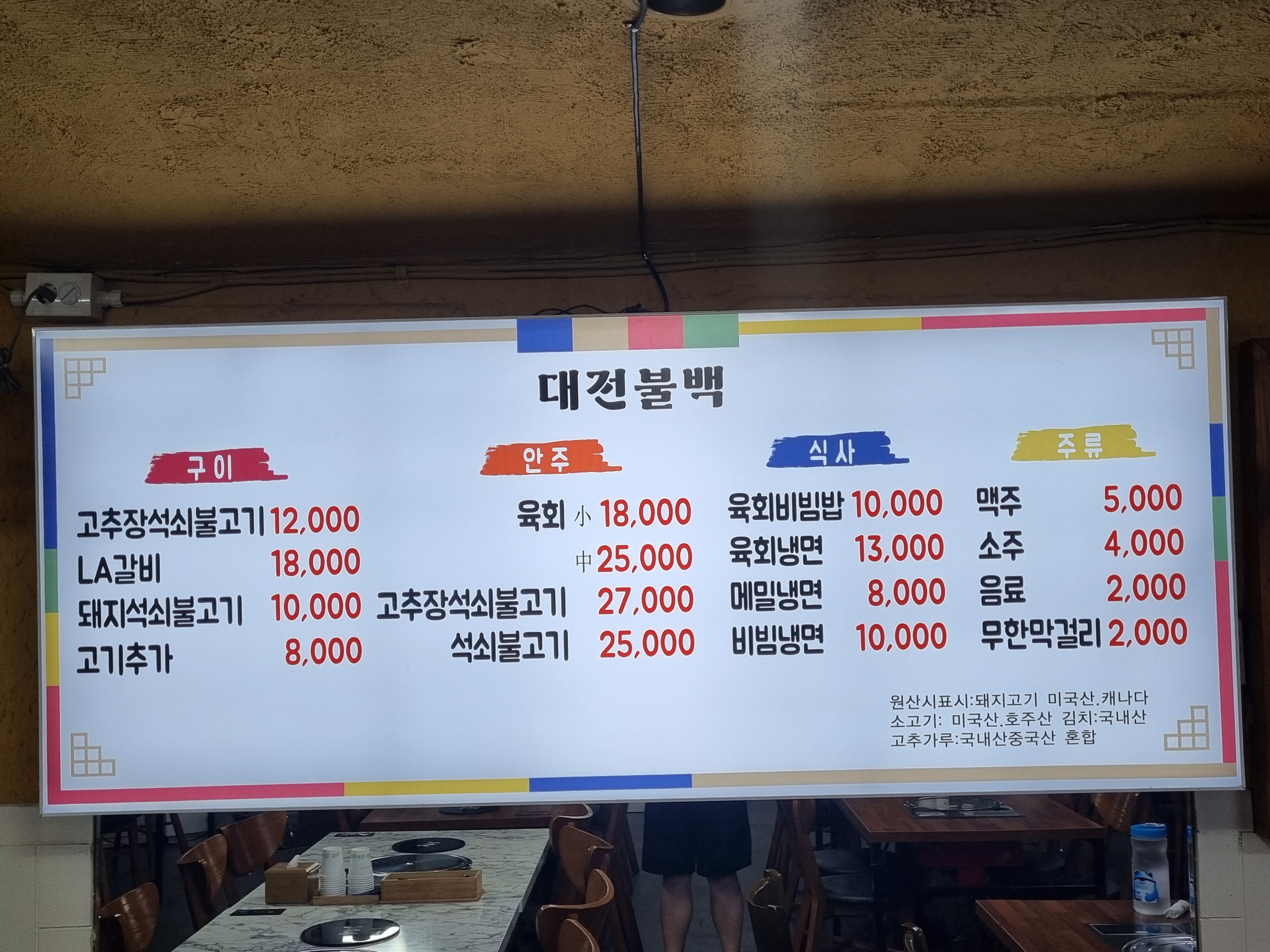 대전불백