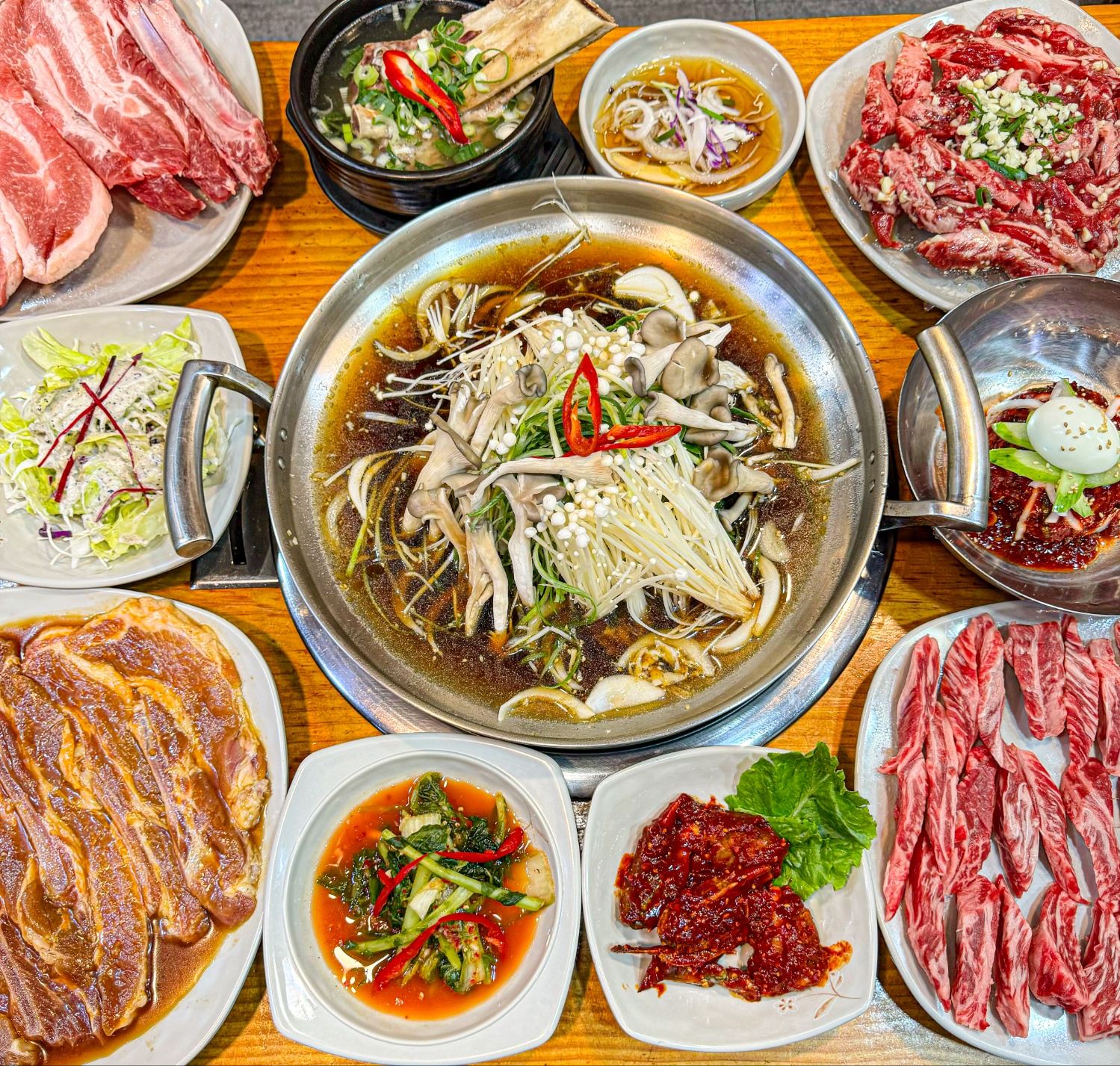 명품수제갈비 내부 또는 관련 모습