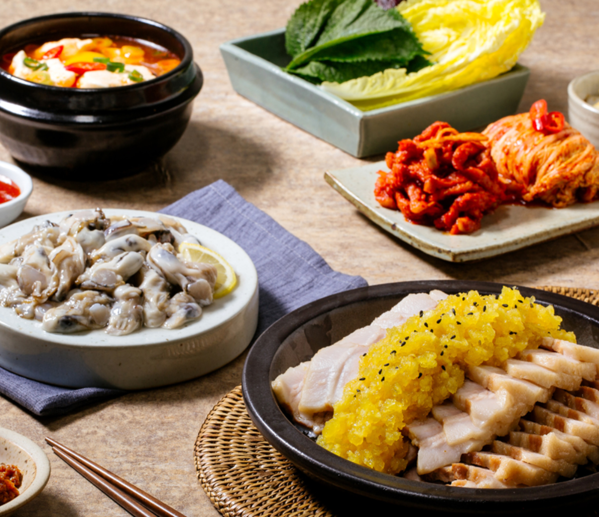 생굴보쌈(동절기)