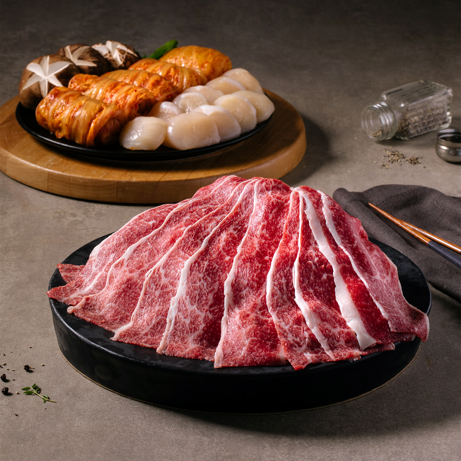 차돌 삼합 세트