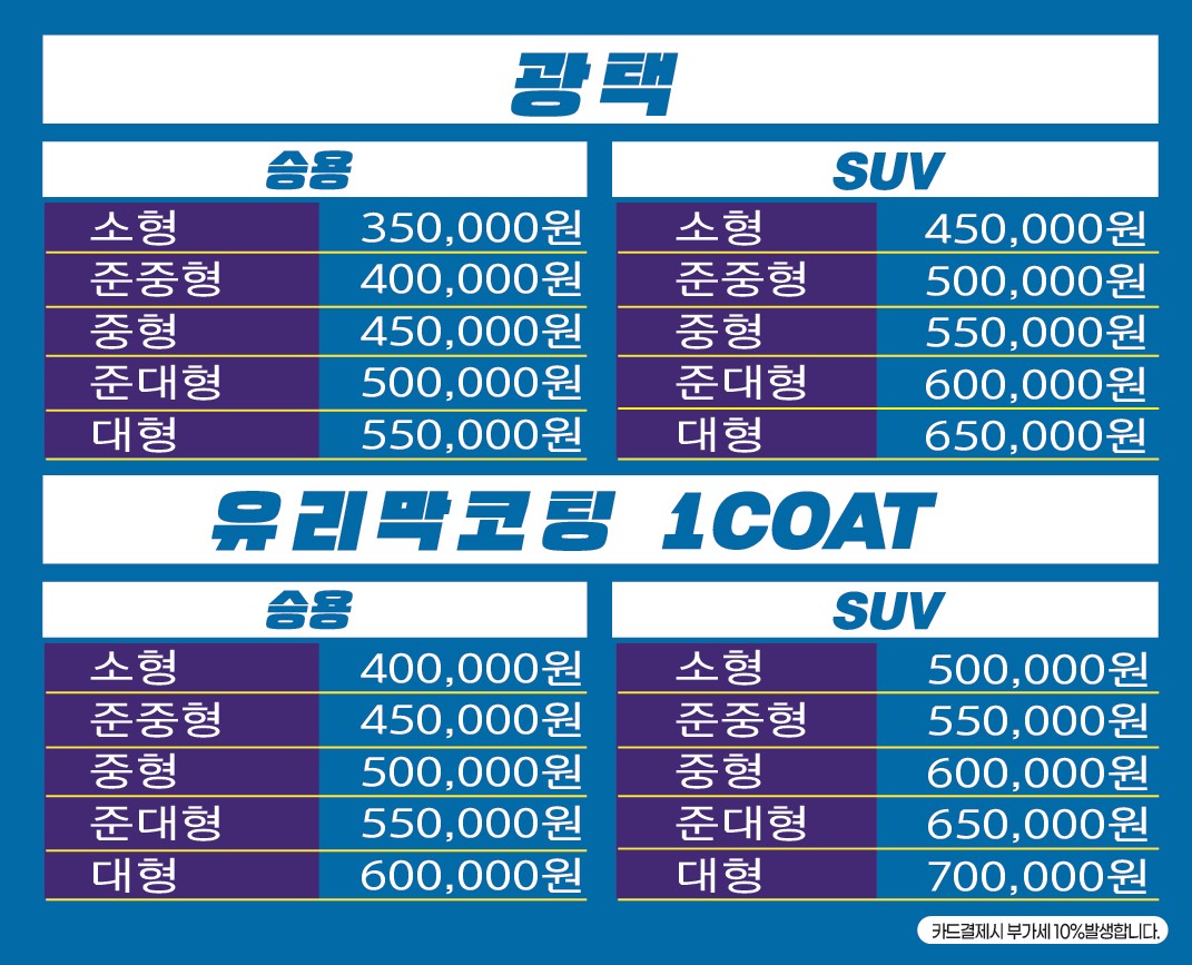 청년 손스팀 세차장