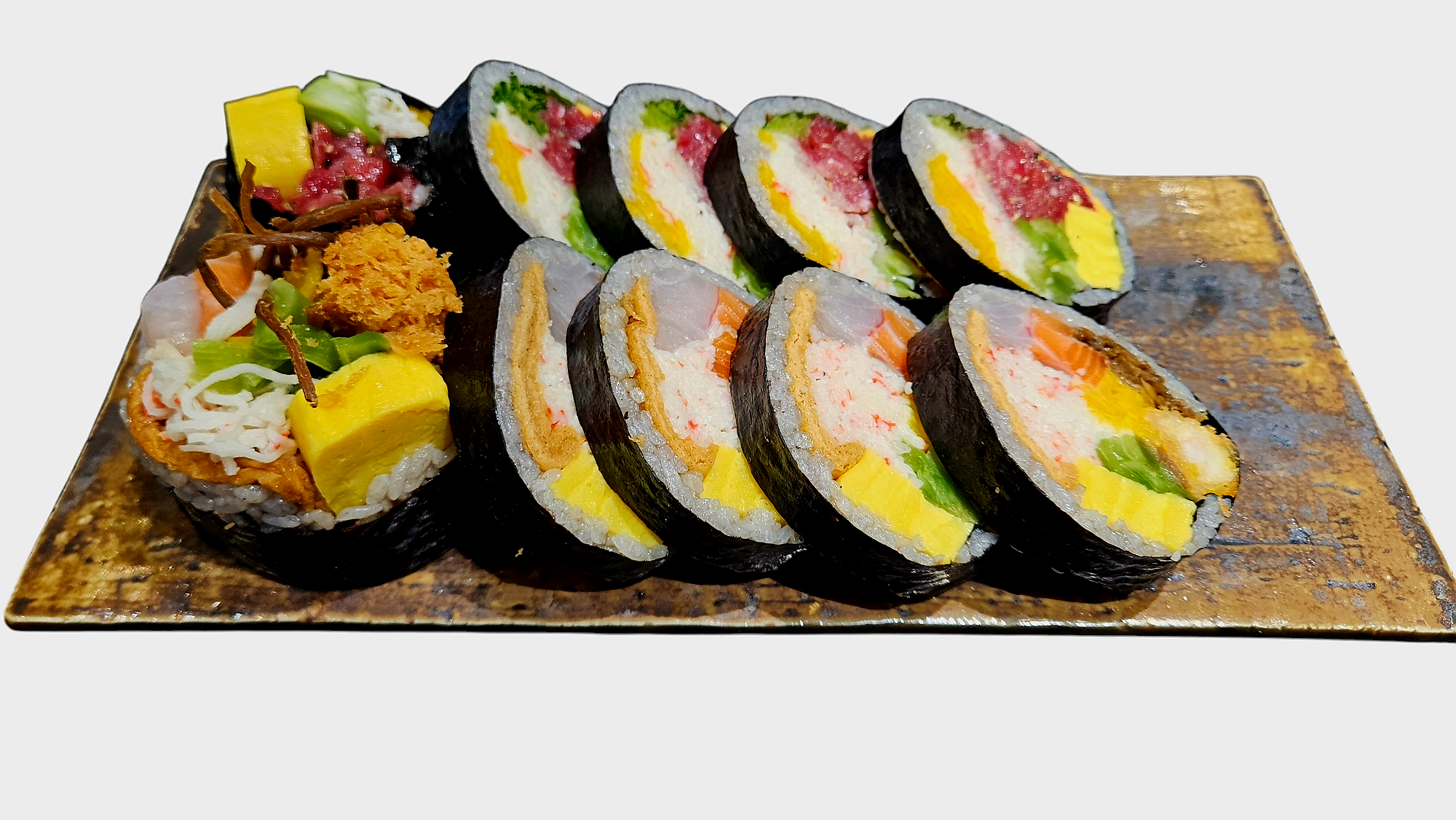 반반마끼(후토마끼5p+육회마끼5p)