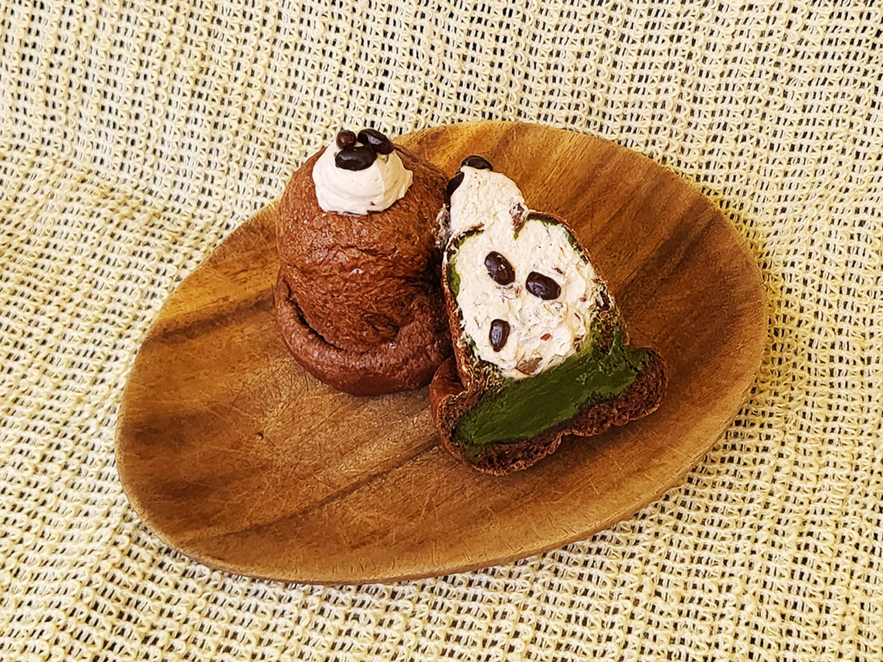 Acorn Bread with Matcha & Red Bean