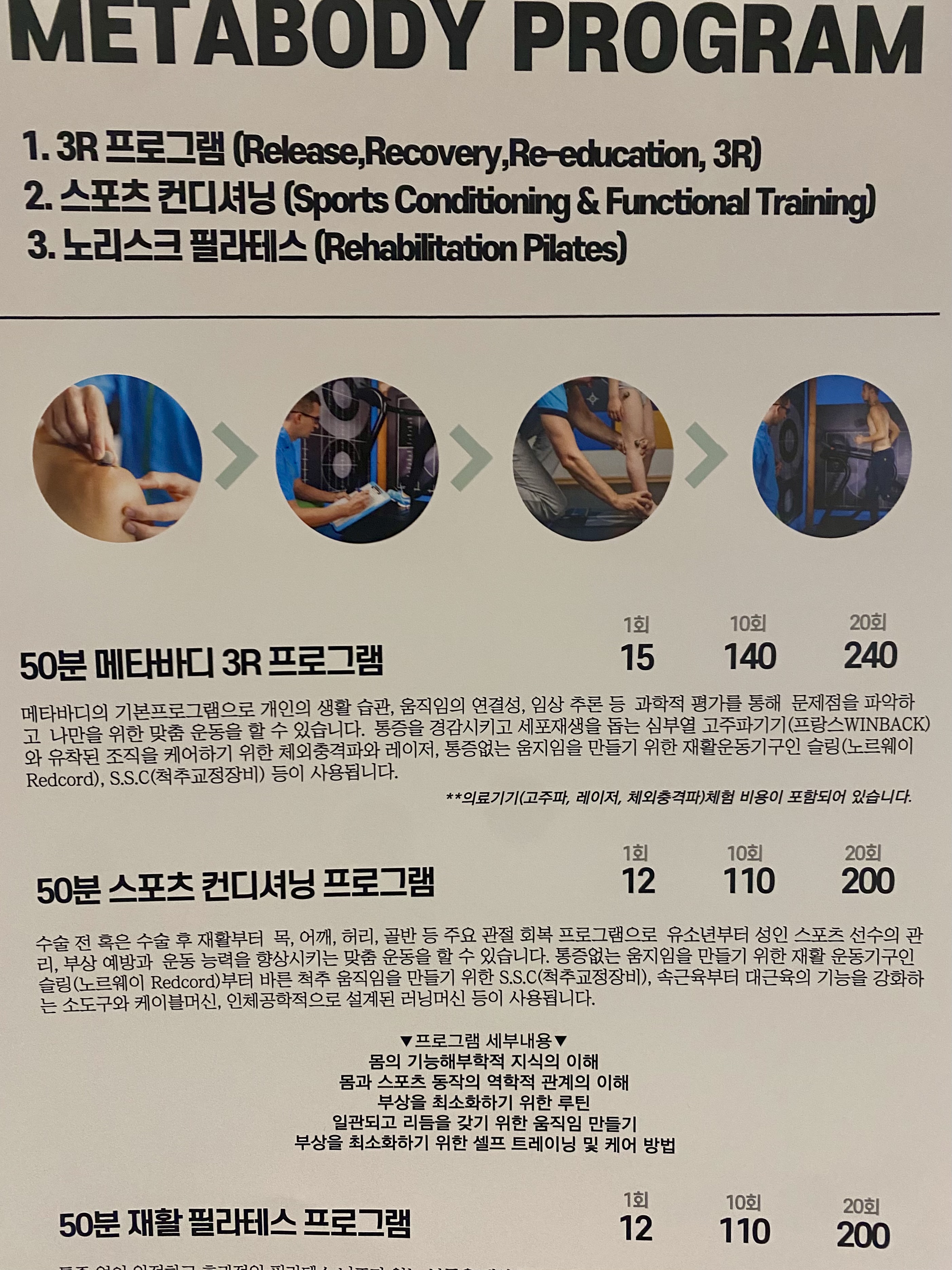 핏커버리 도산 메타바디 재활운동팀