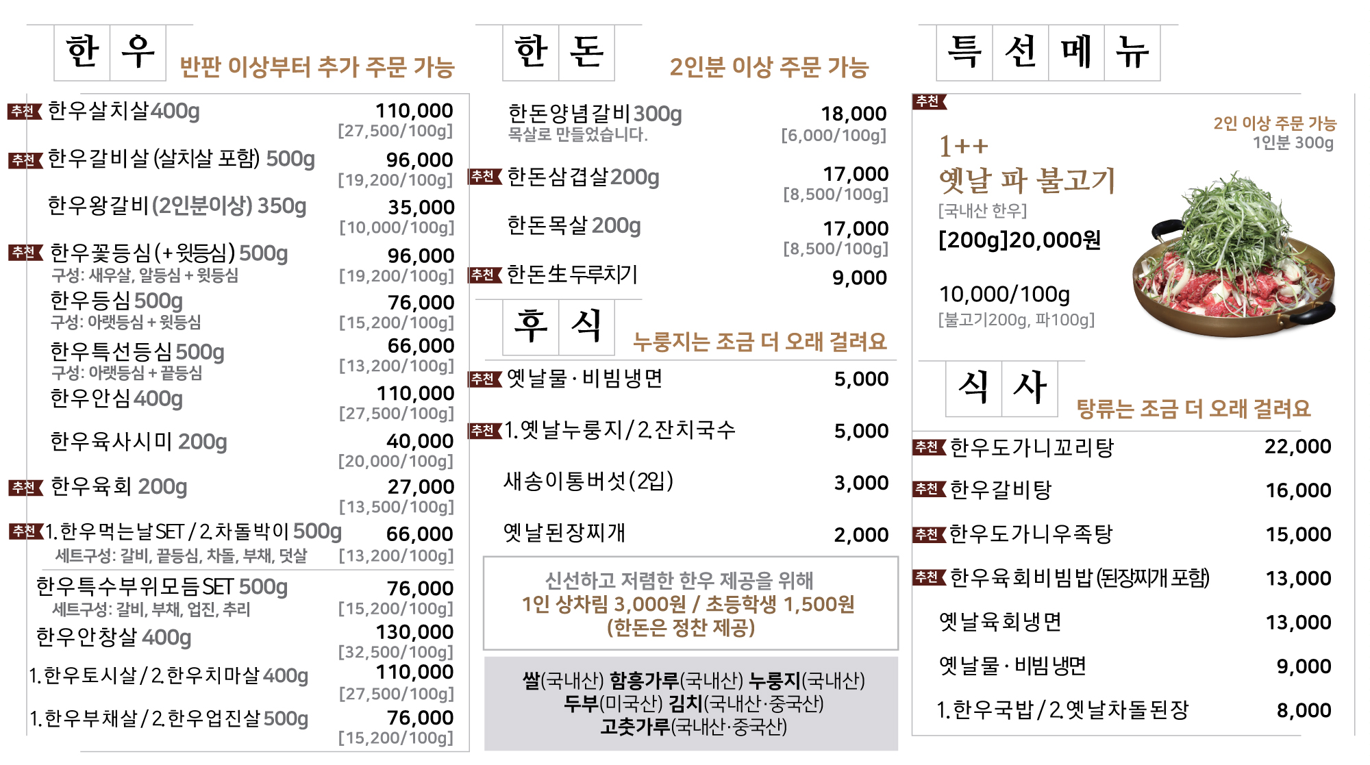 신농한우정육식당 광명 밤일마을점