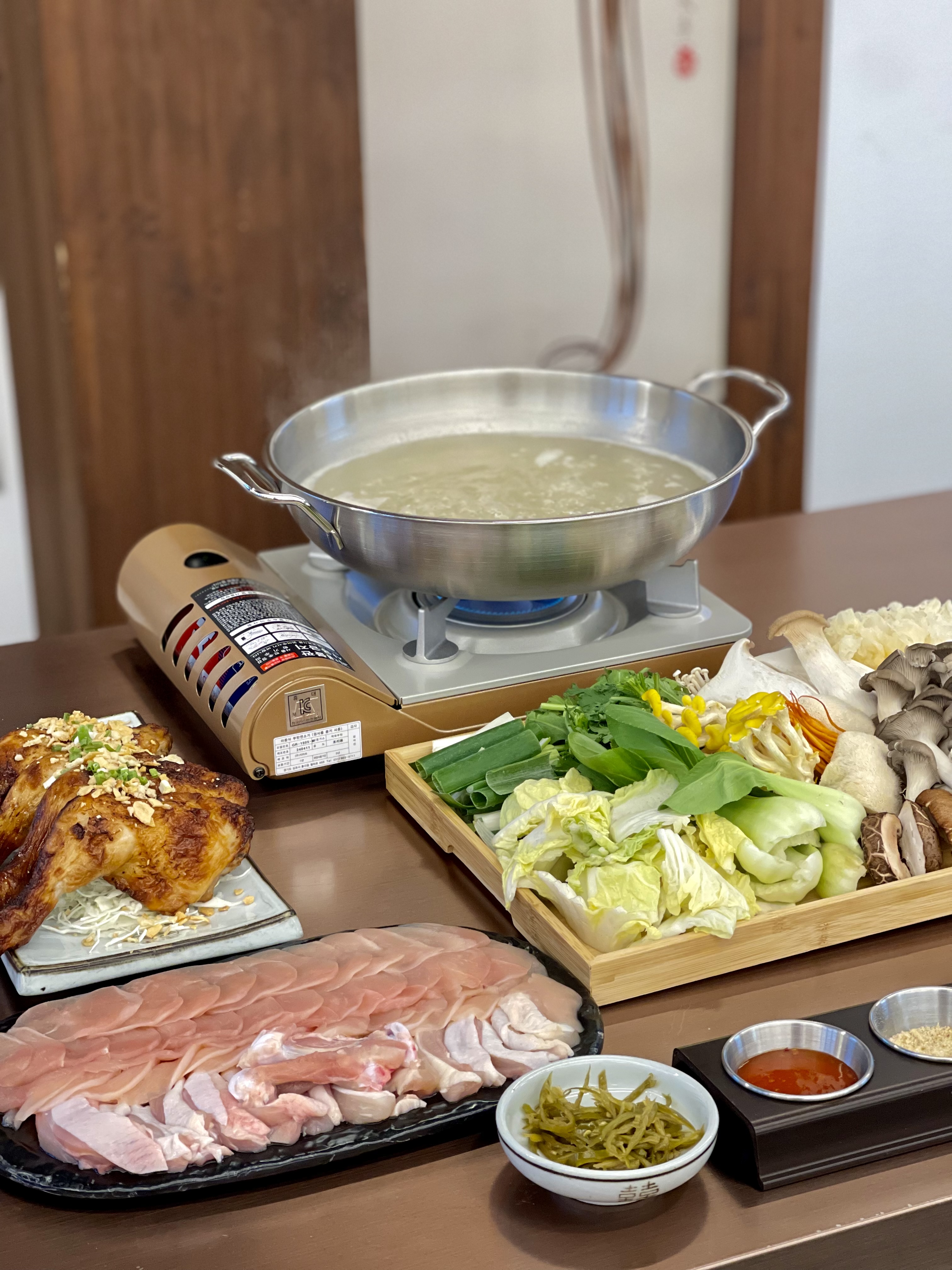 잣두부 닭고기 샤브샤브 세트(대)