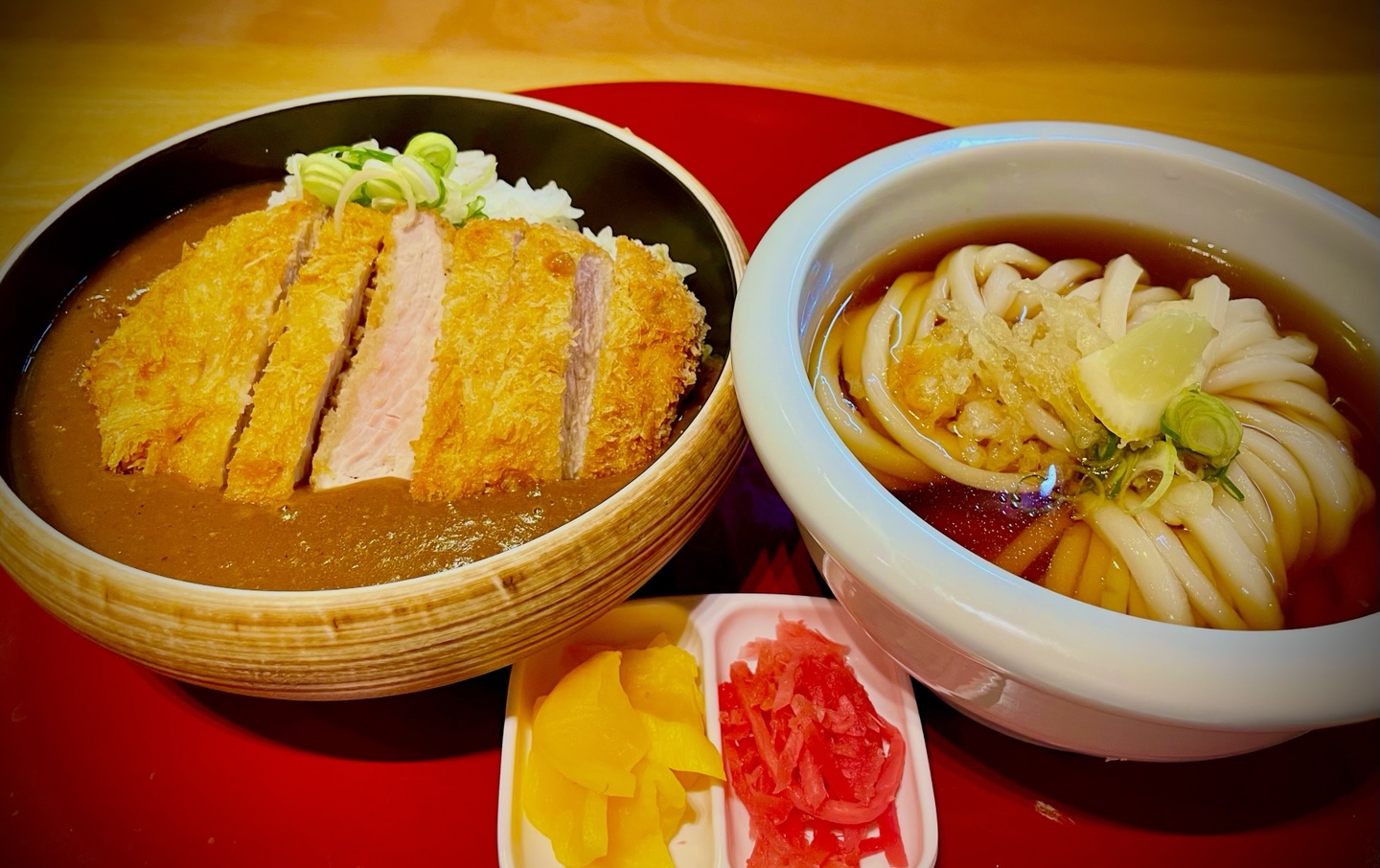 카츠카레동과 우동(냉,온)