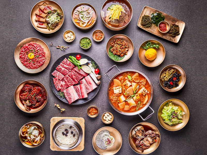 B. 꽃갈비 한 상