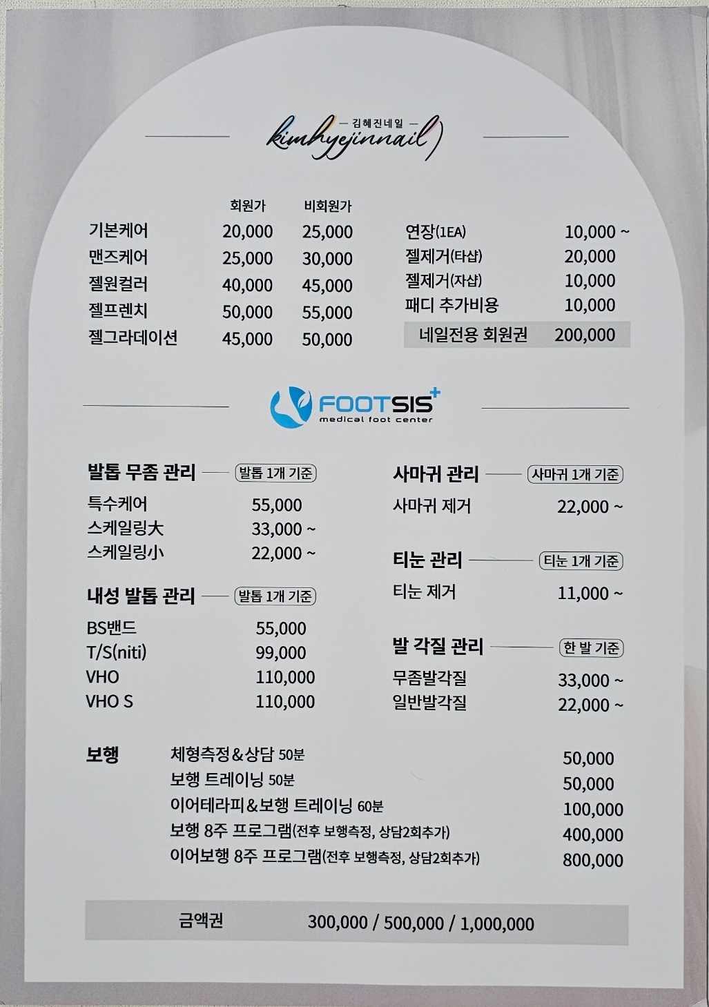 풋시스 / 김혜진네일 발각질 내성발톱 발톱무좀