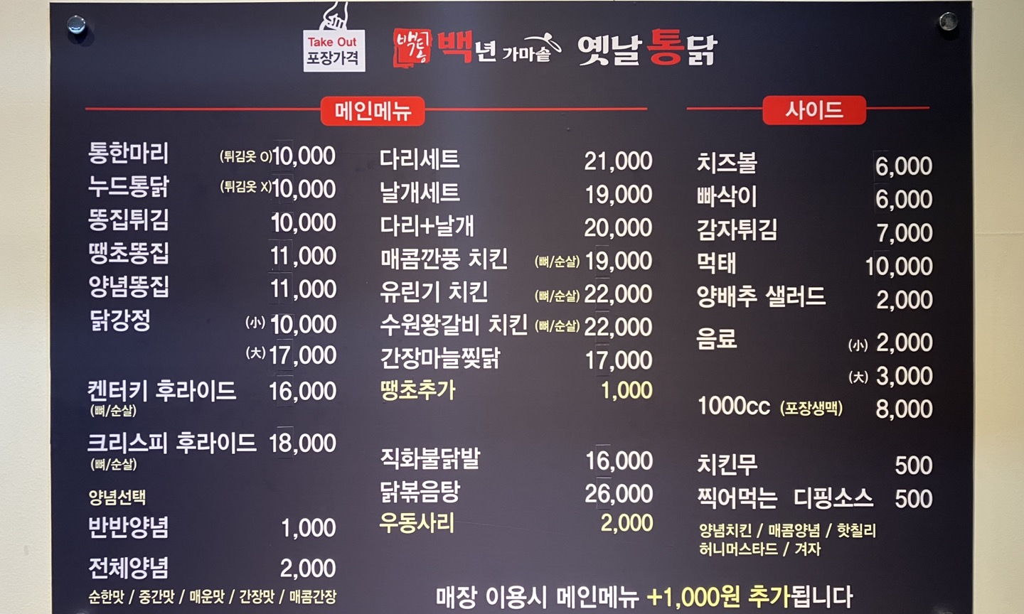 백년가마솥옛날통닭 부산대점