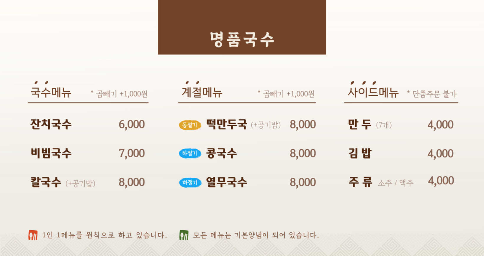 명품국수