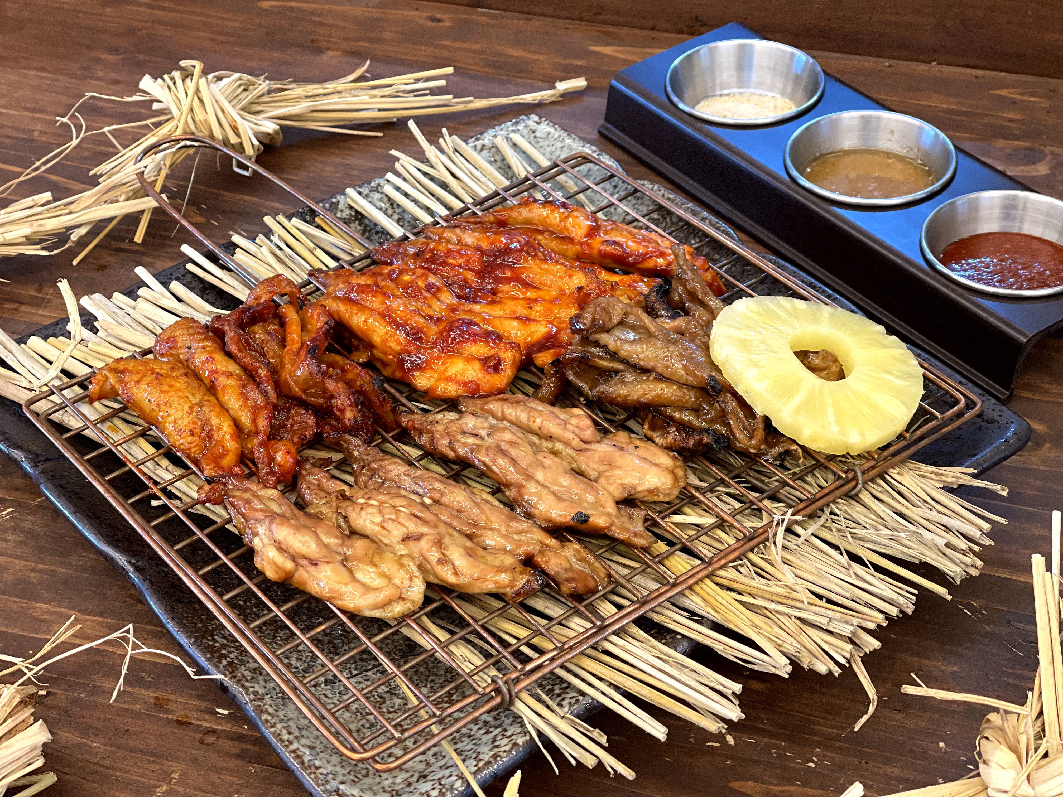목살.껍질 숯불구이(간장,고추장맛)