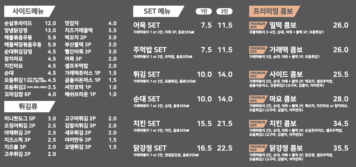 떡의작품 가래떡볶이 부산구포점
