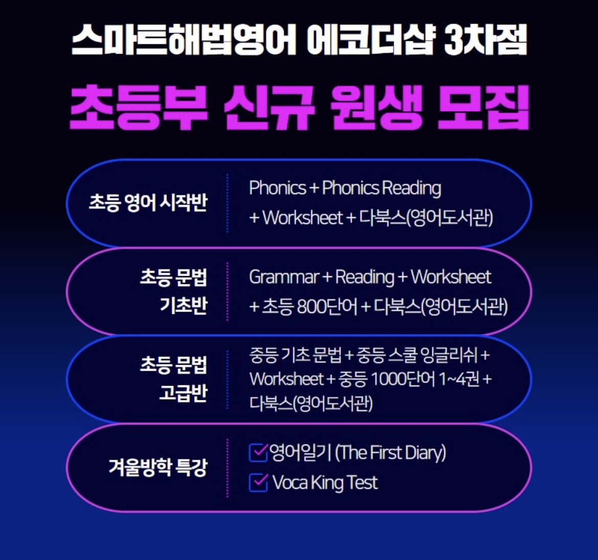 스마트해법영어 에코더샵3차영어교습소