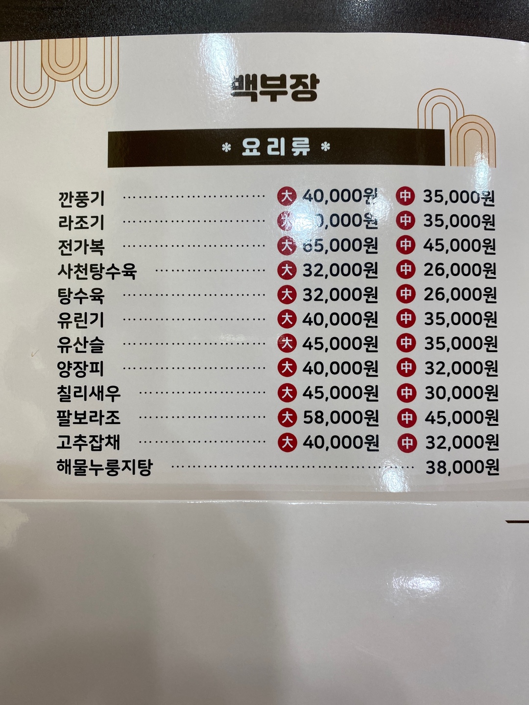 백부장 중화요리