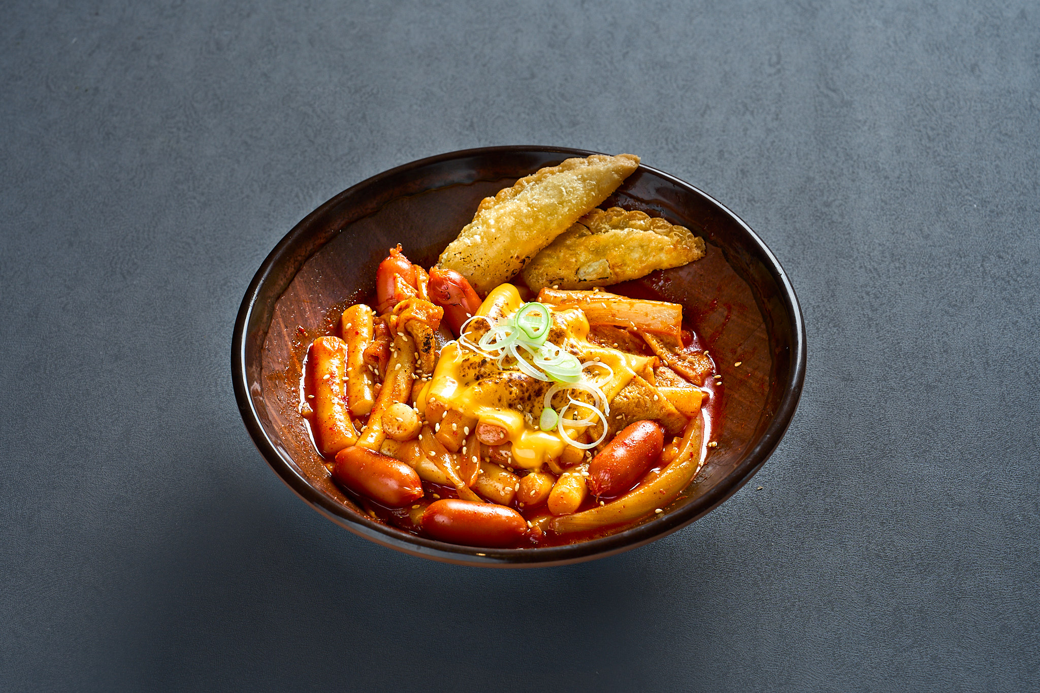 체다 치즈 라볶이(feat.만두튀김)