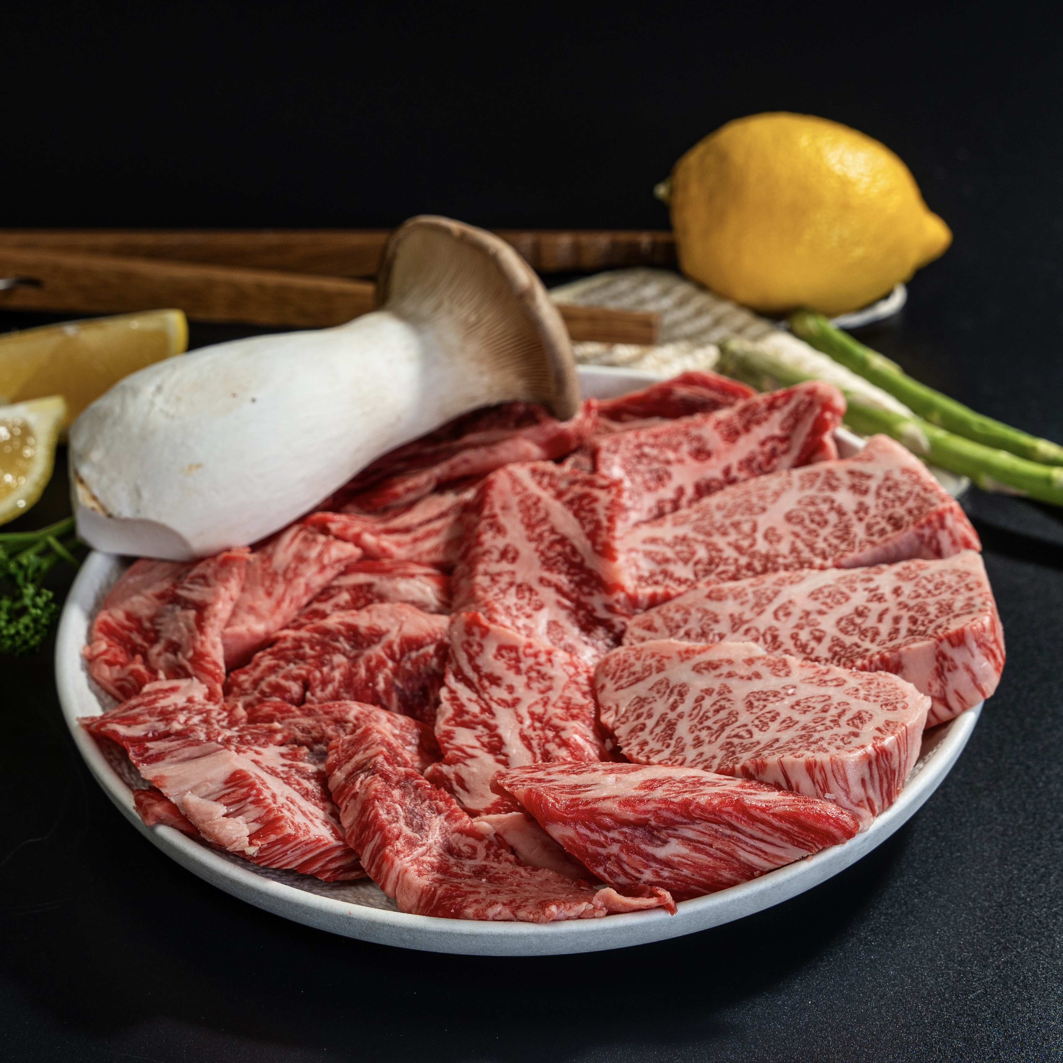 1++한우 갈비+살치 100g