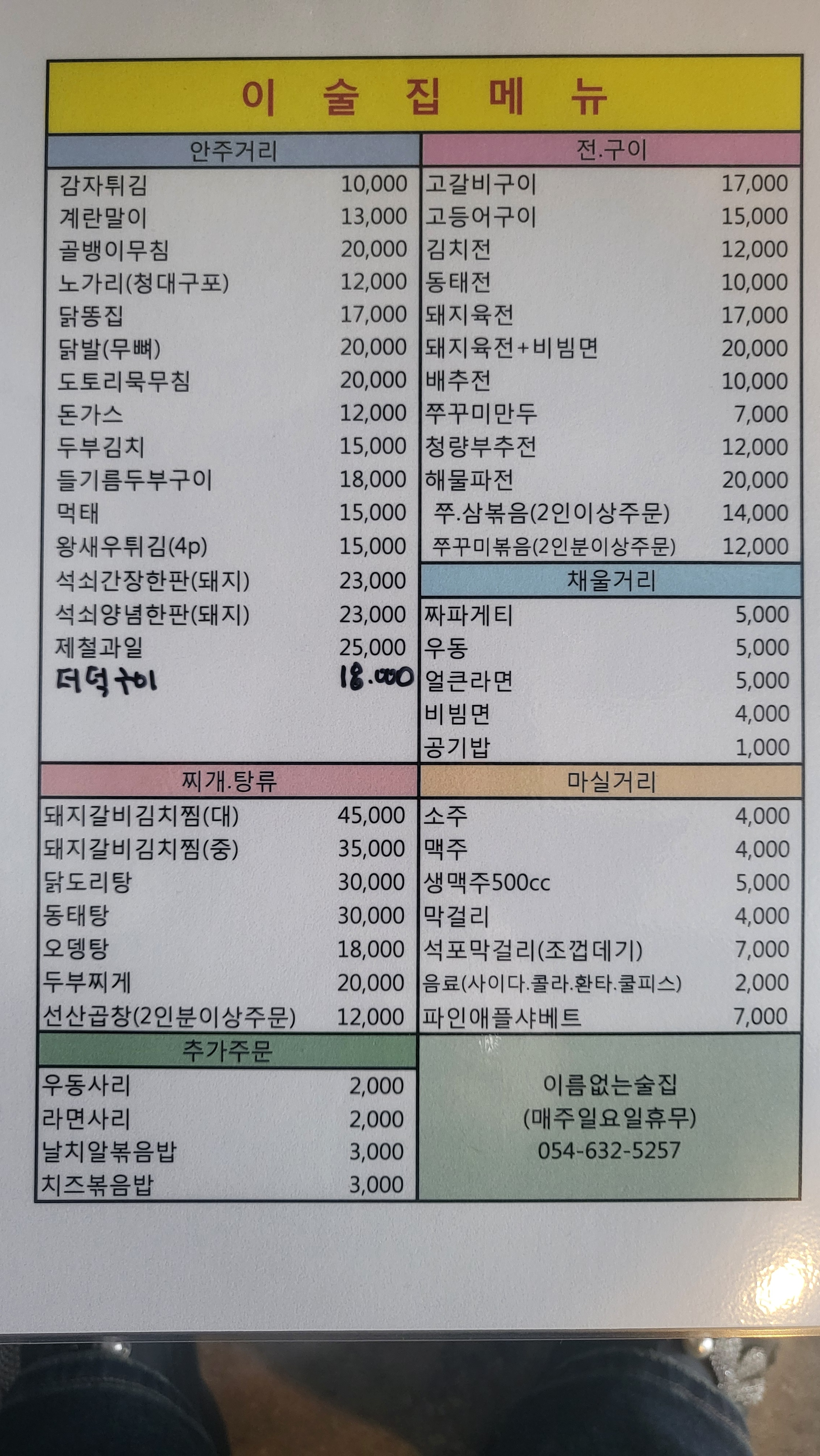 이름없는술집