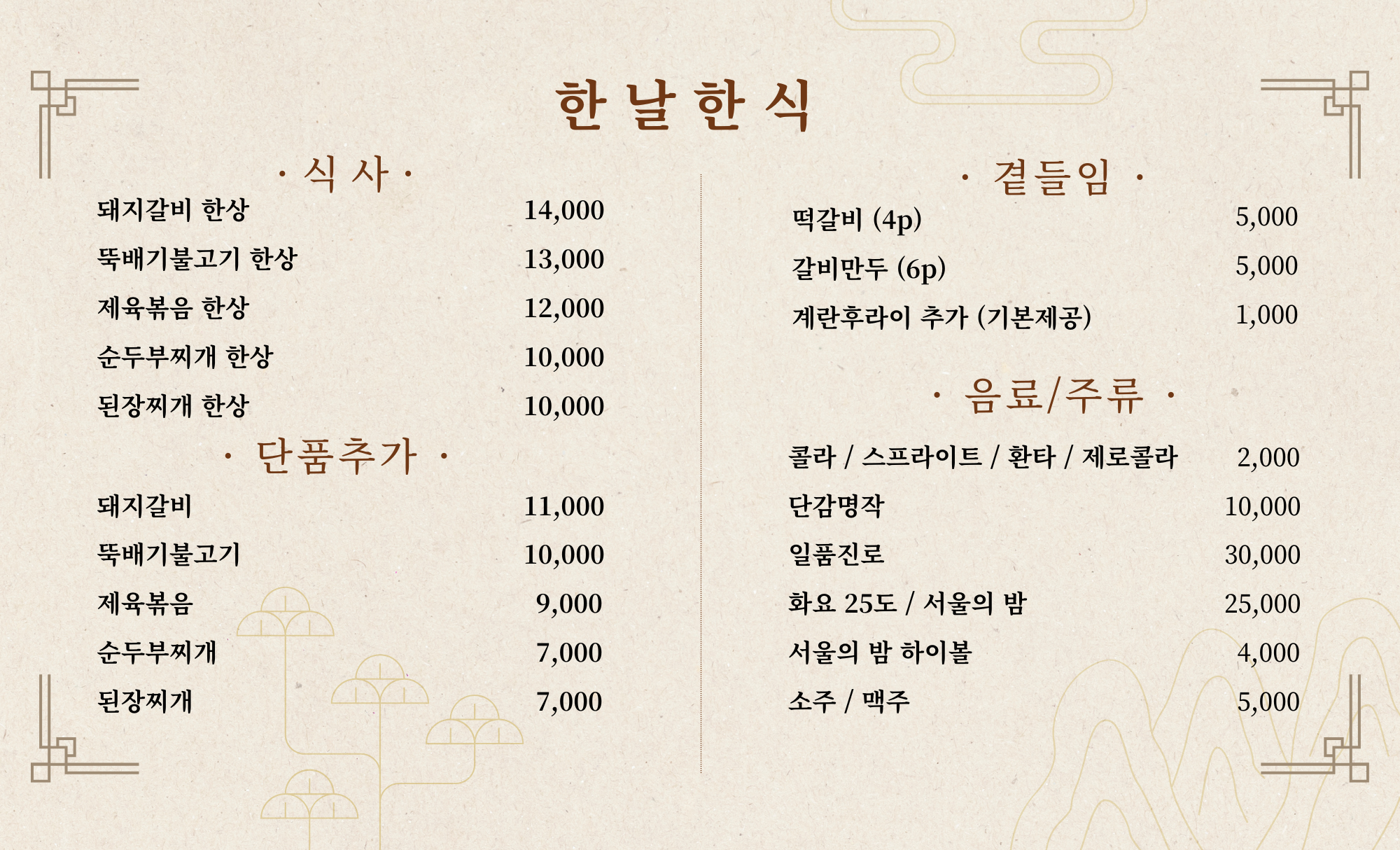 한날한식