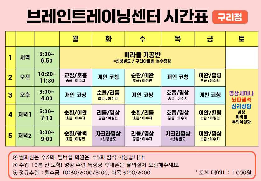 브레인트레이닝센터 구리점