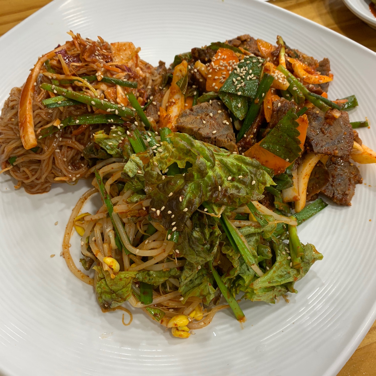 수육무침(소고기)삼합냉면