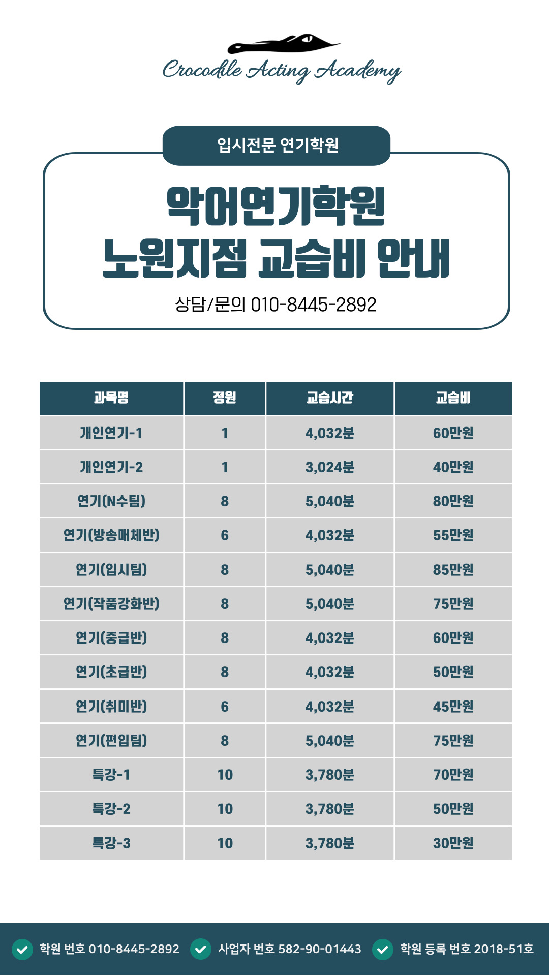 악어연기학원 노원지점