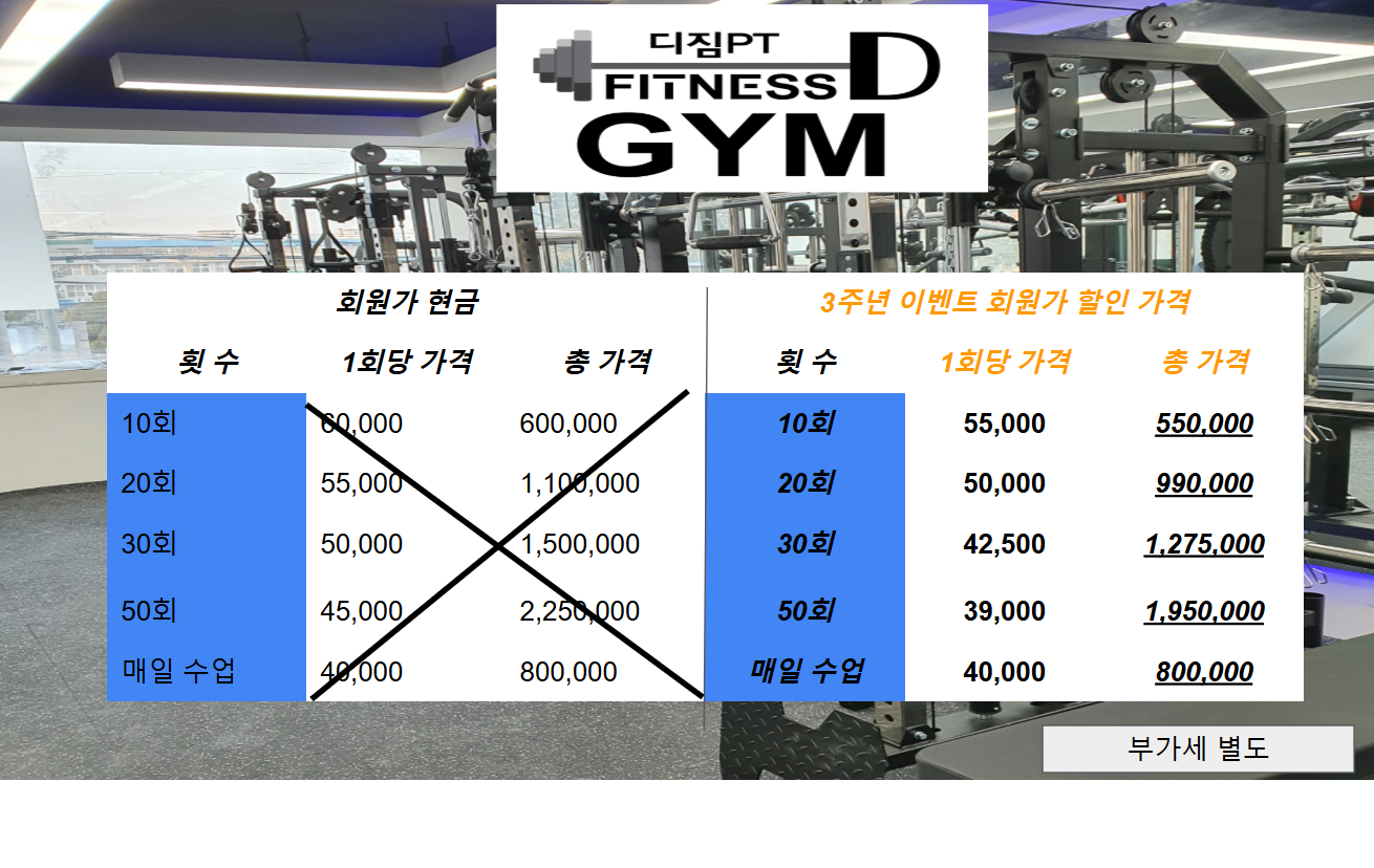 디짐 헬스&PT 내부 또는 관련 모습