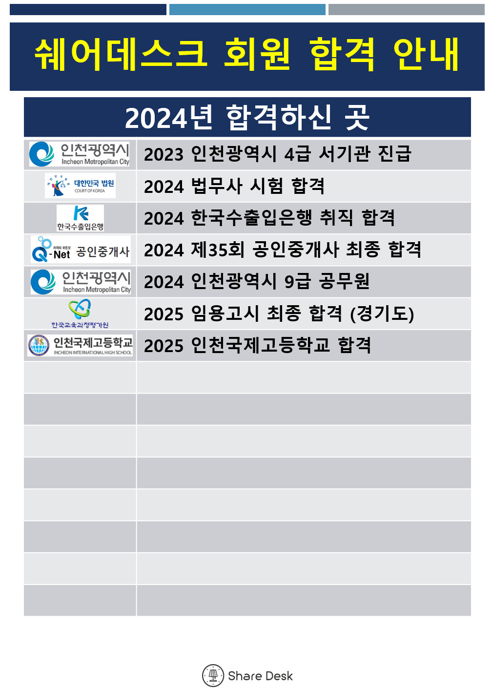 쉐어데스크 스터디카페 내부 또는 관련 모습