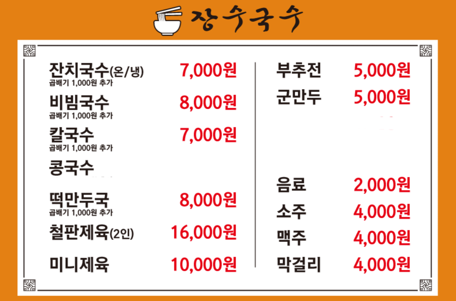 장수국수