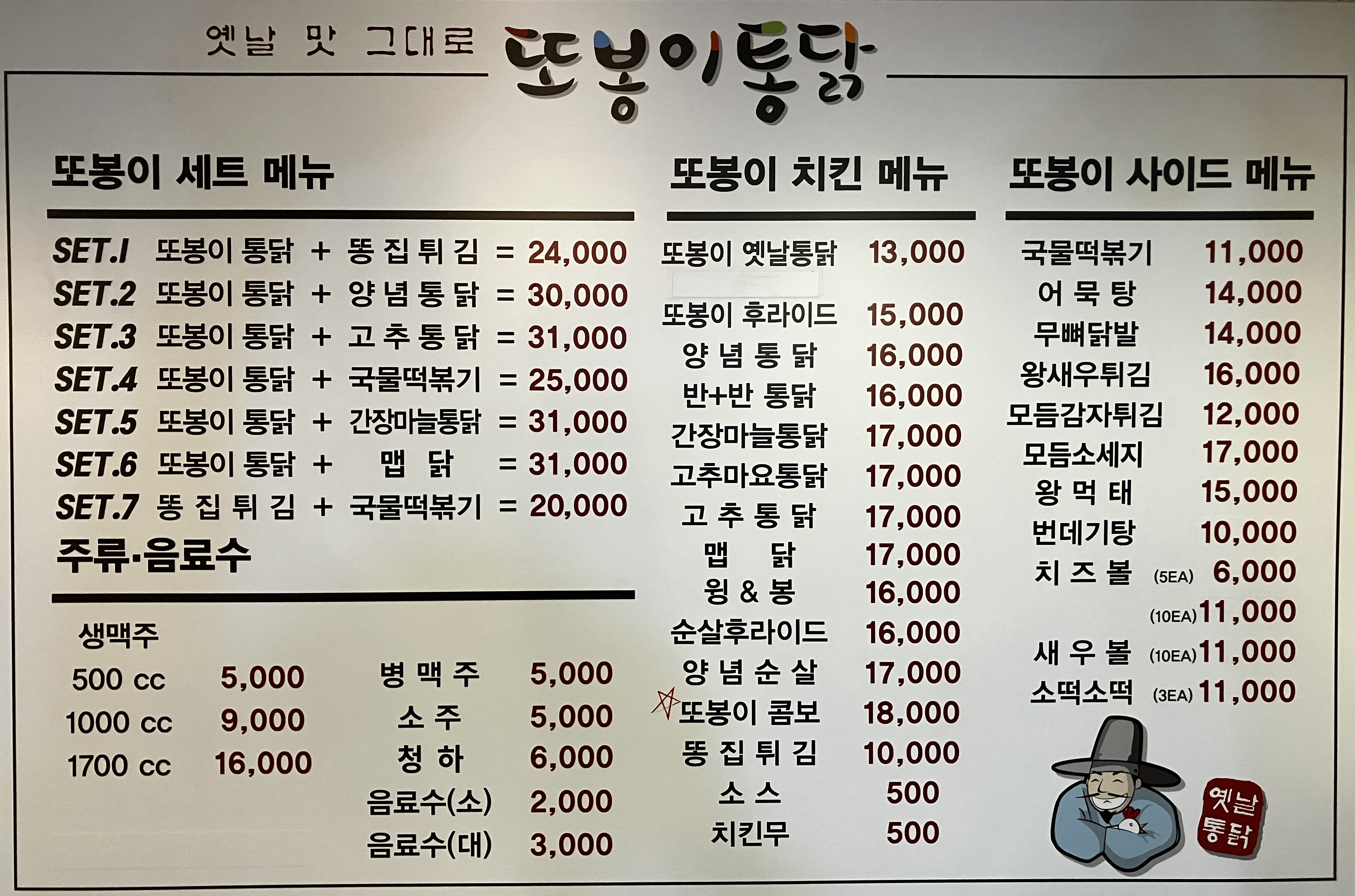 또봉이통닭 수원 권선시장점