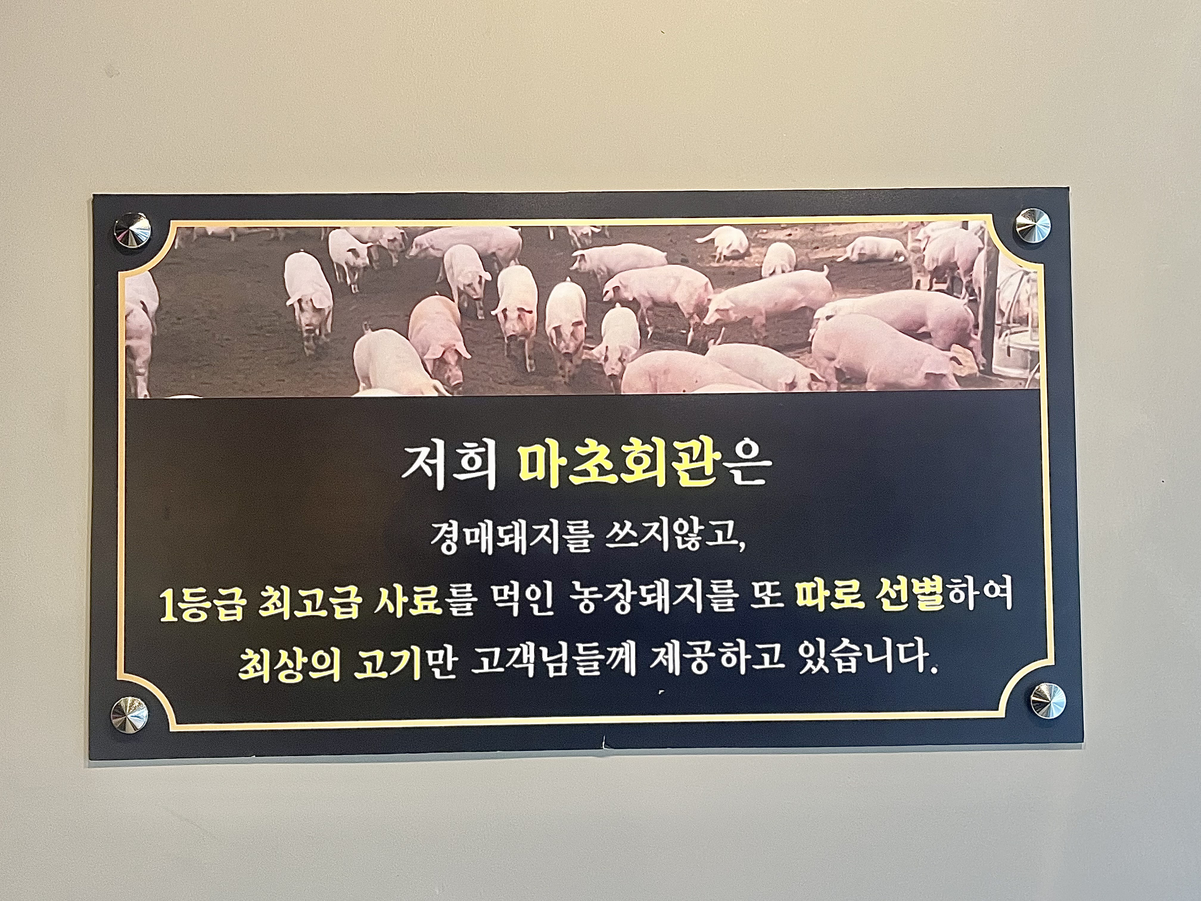 마초회관 사송본점