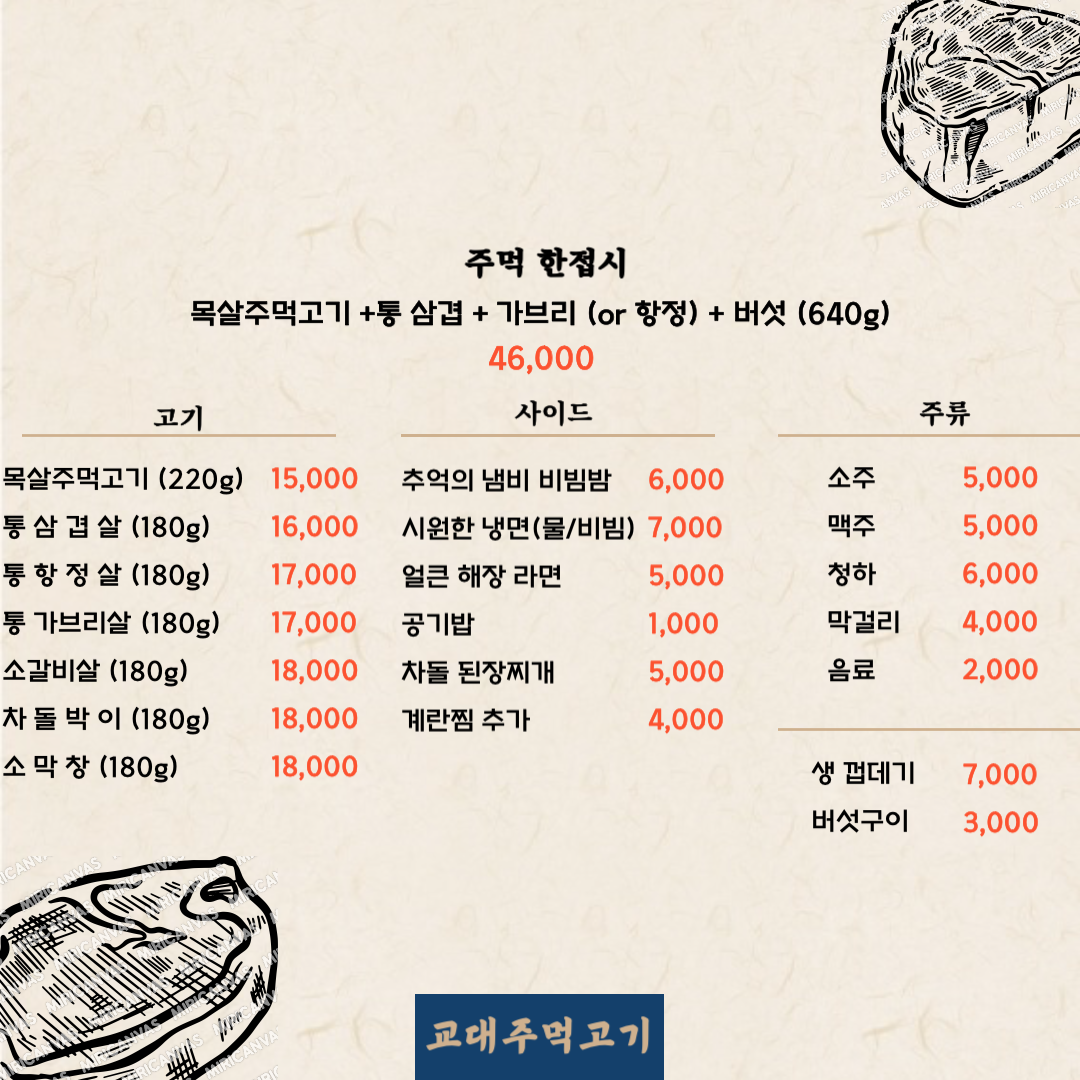 교대주먹고기
