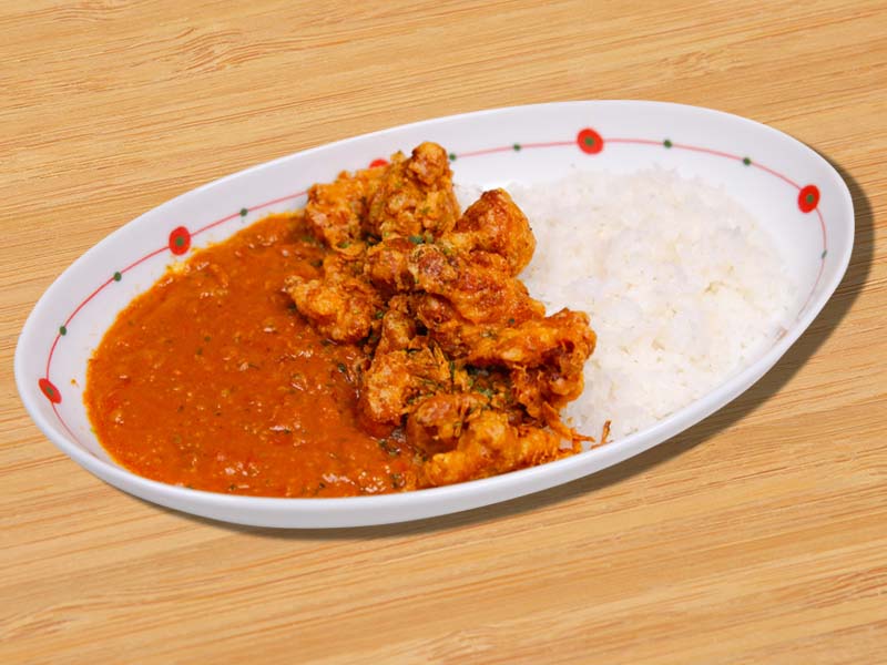 Chicken Karaage with Tomato Beef Curry