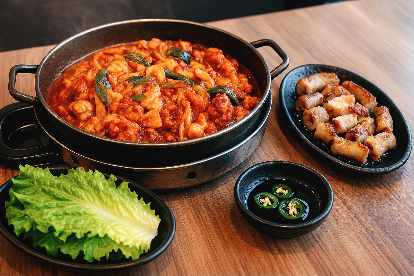 철판+곱창세트(철판닭갈비+소곱창구이)
