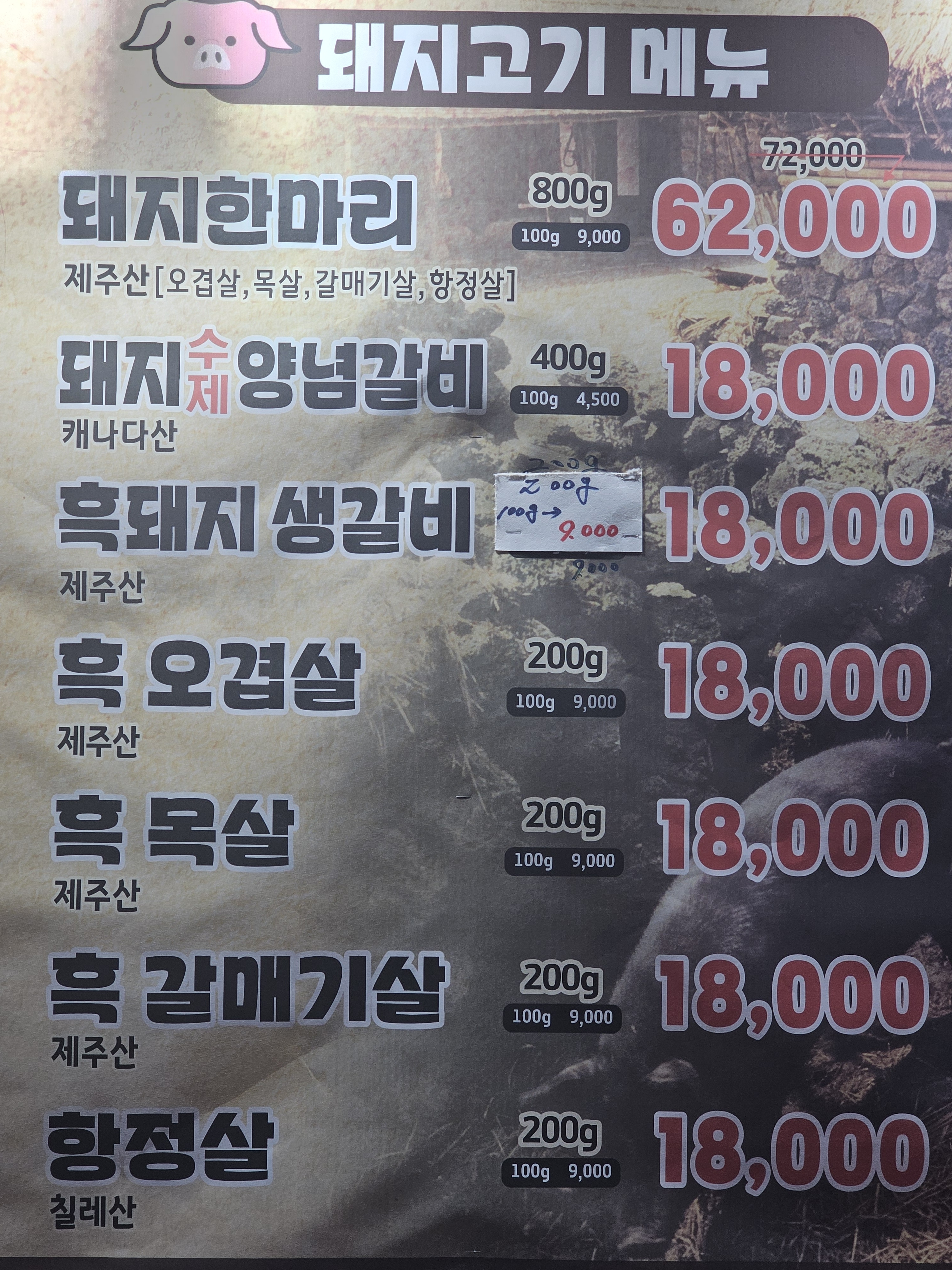 이가네촌돼지