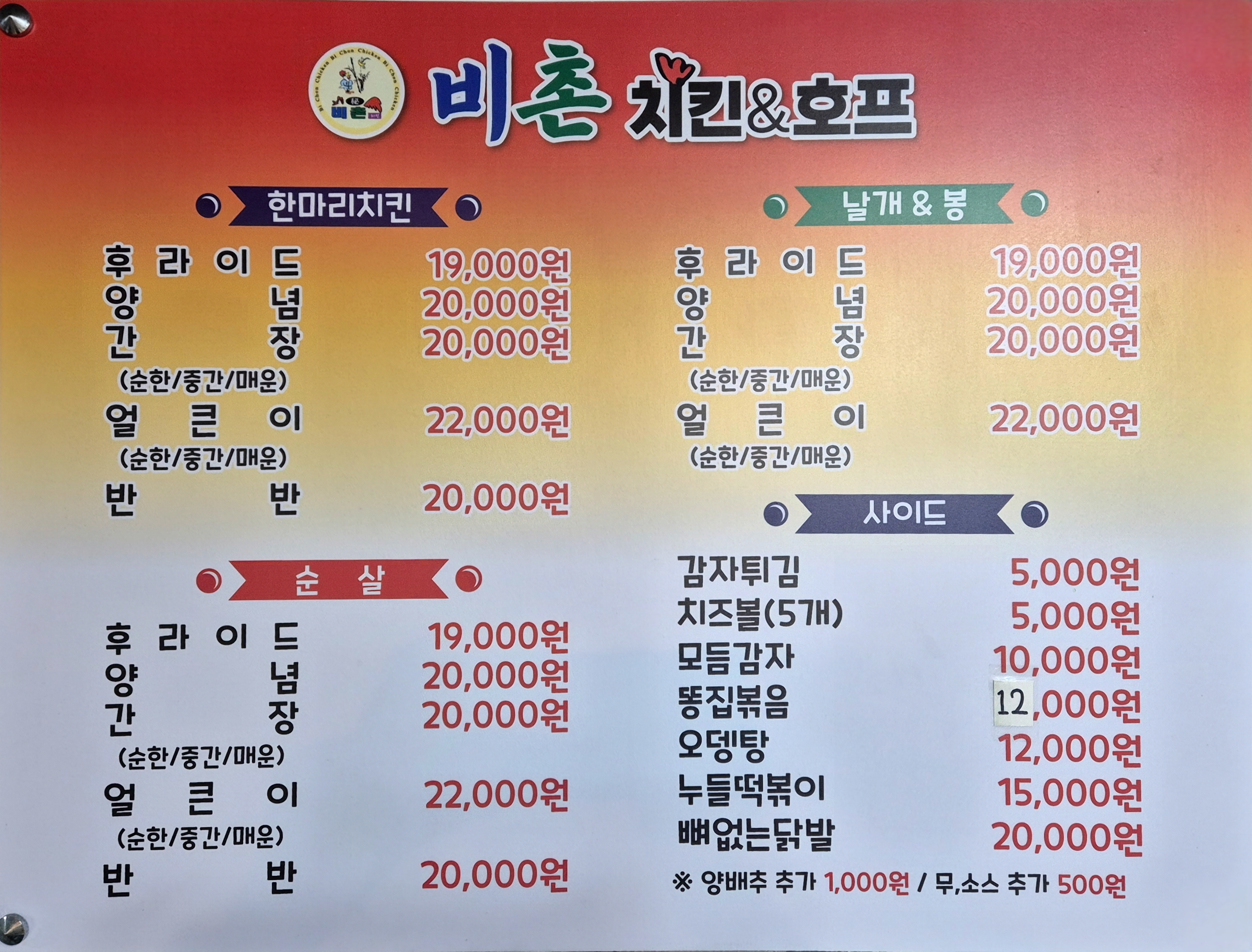 비촌치킨 사량점
