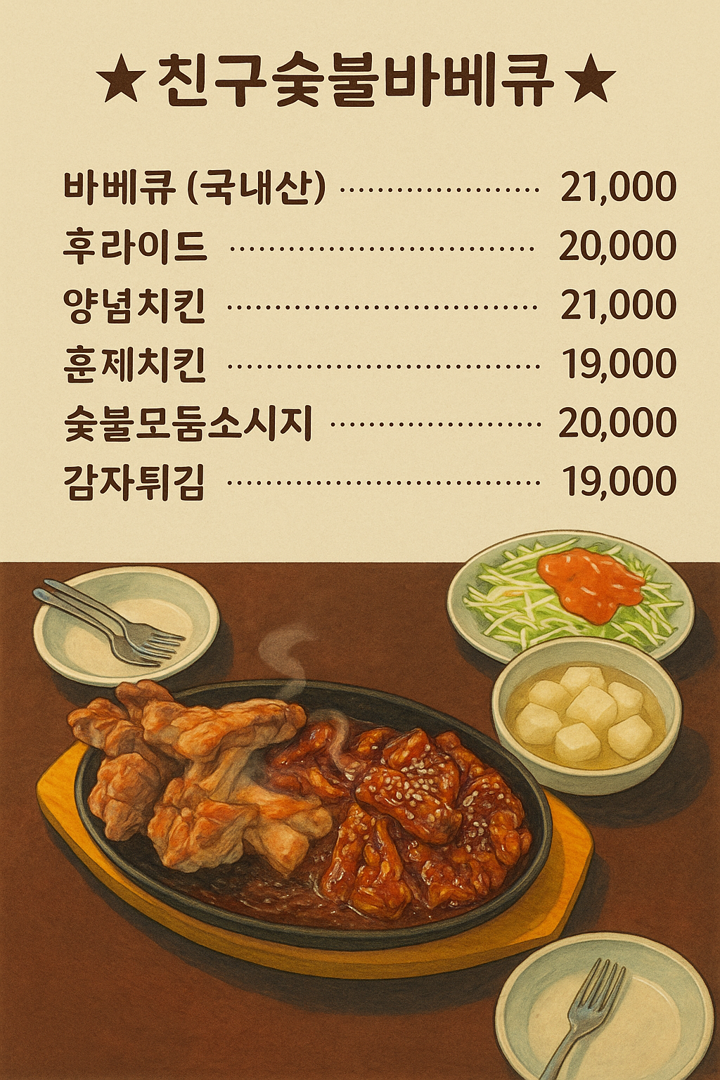 친구숯불닭바베큐 송탄점