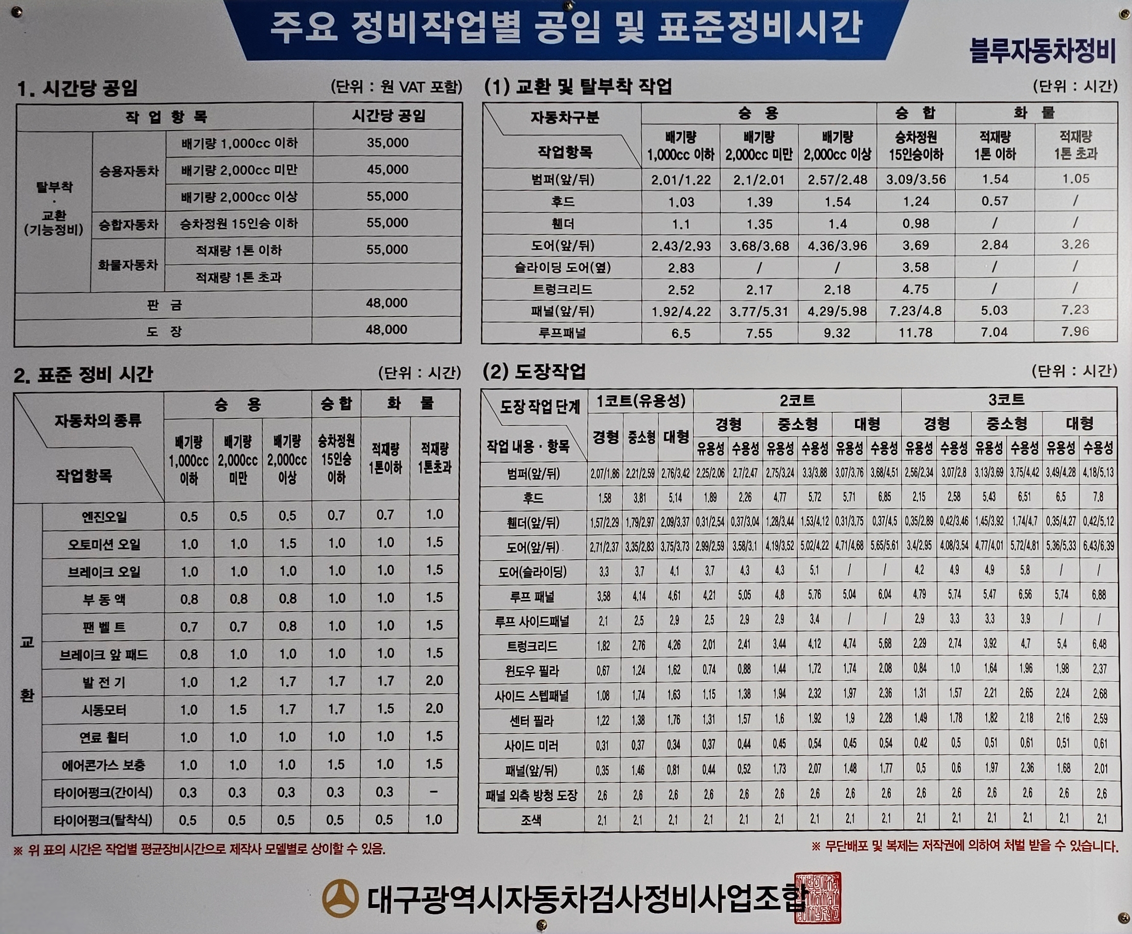 블루자동차정비 대구