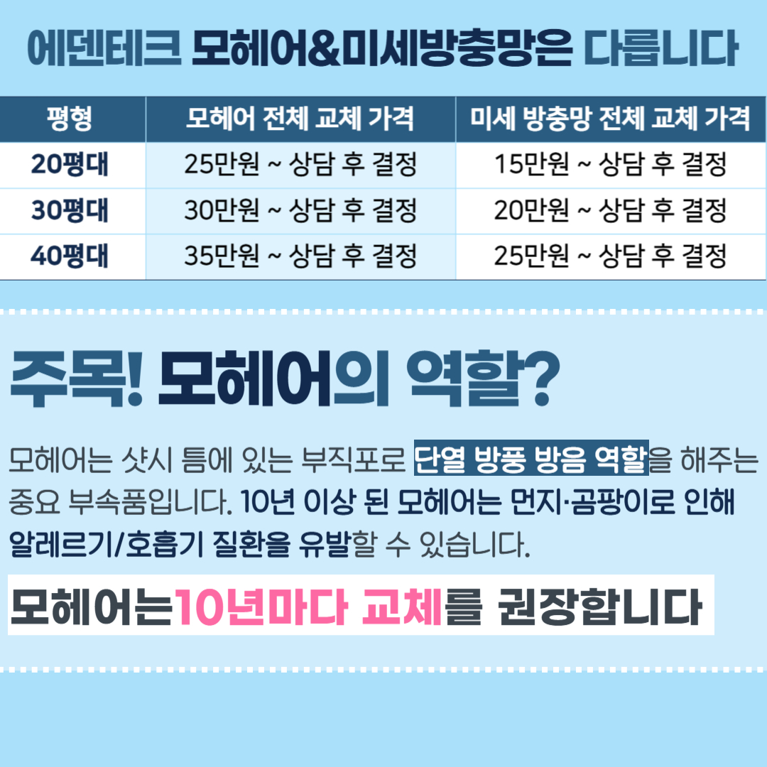 모헤어 방충망교체 에덴테크
