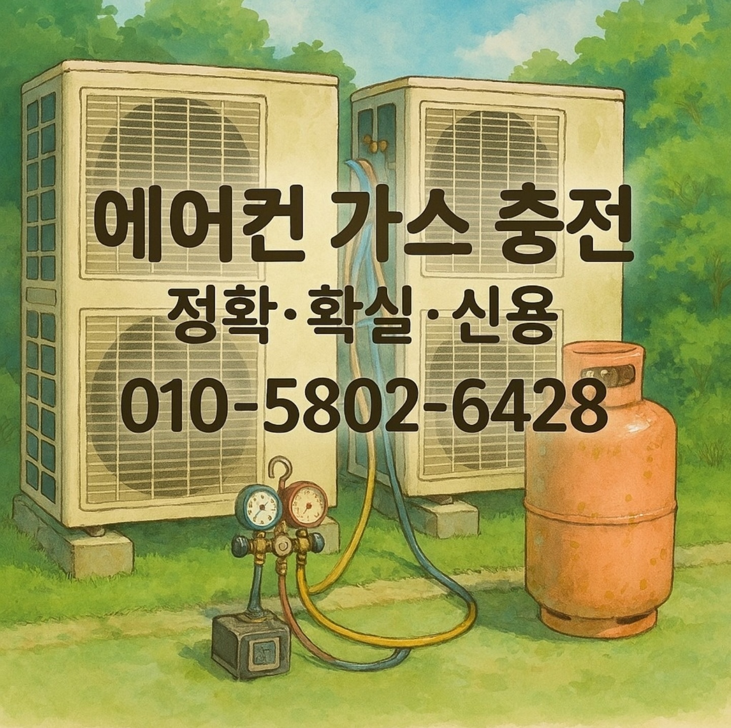 신나는 에어컨 가스충전 냉매충전