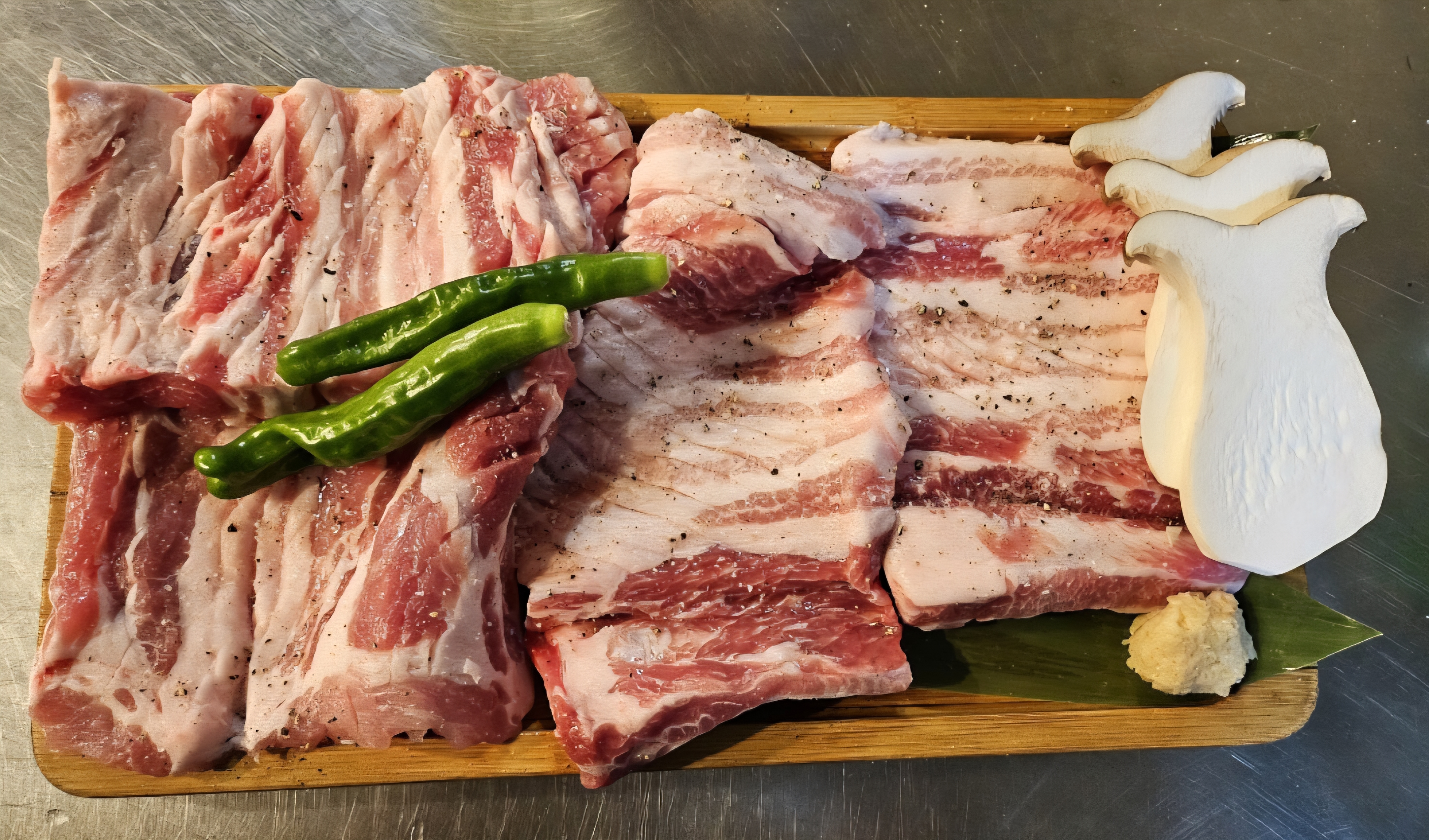 숯불 생돼지갈비(220g)