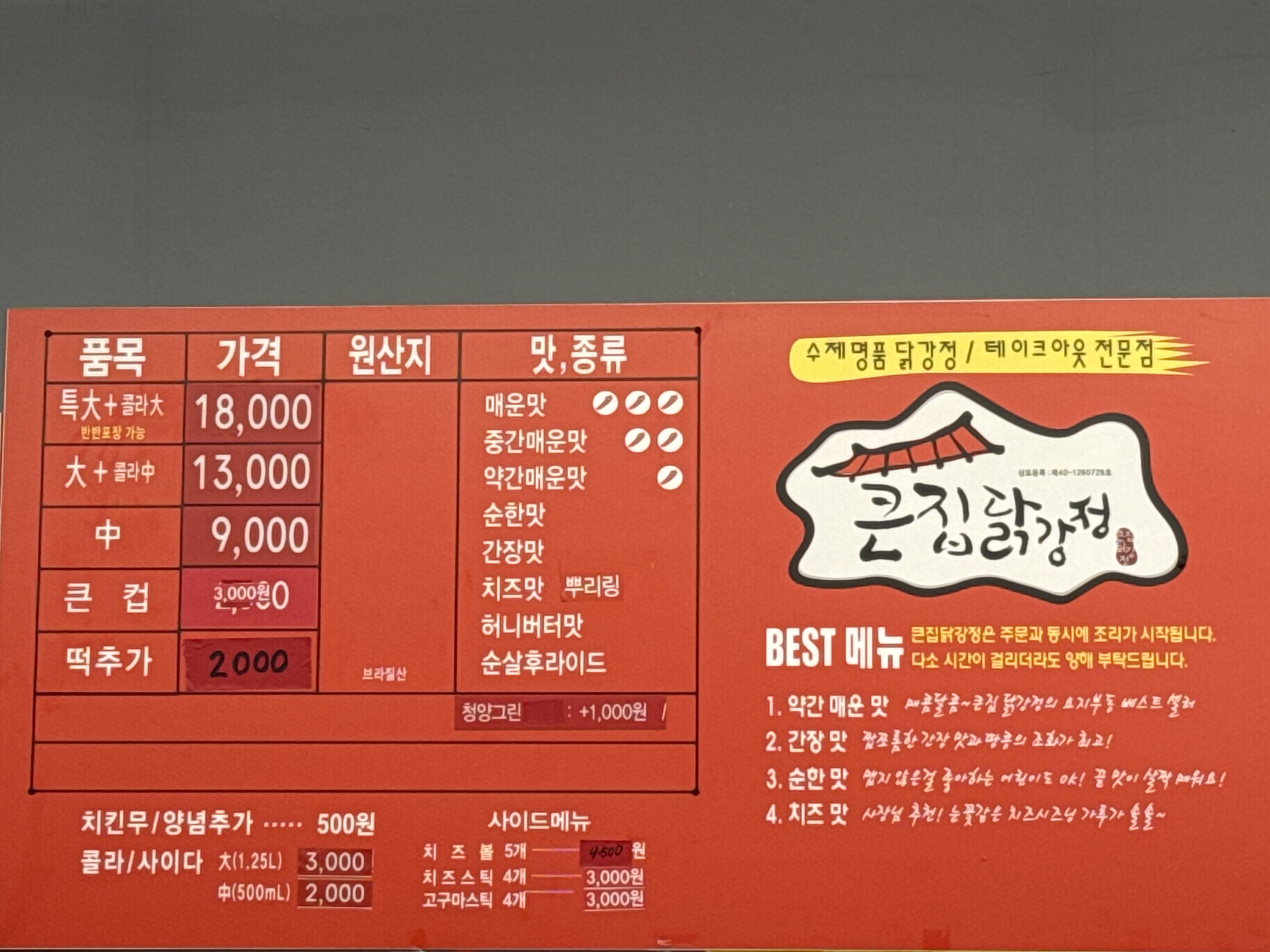 큰집닭강정 울산언양점