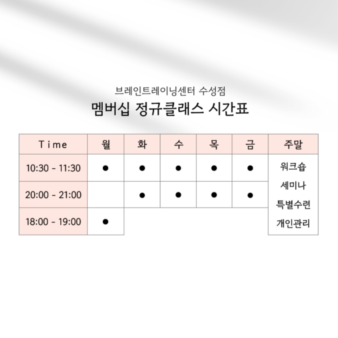 브레인트레이닝센터 수성점