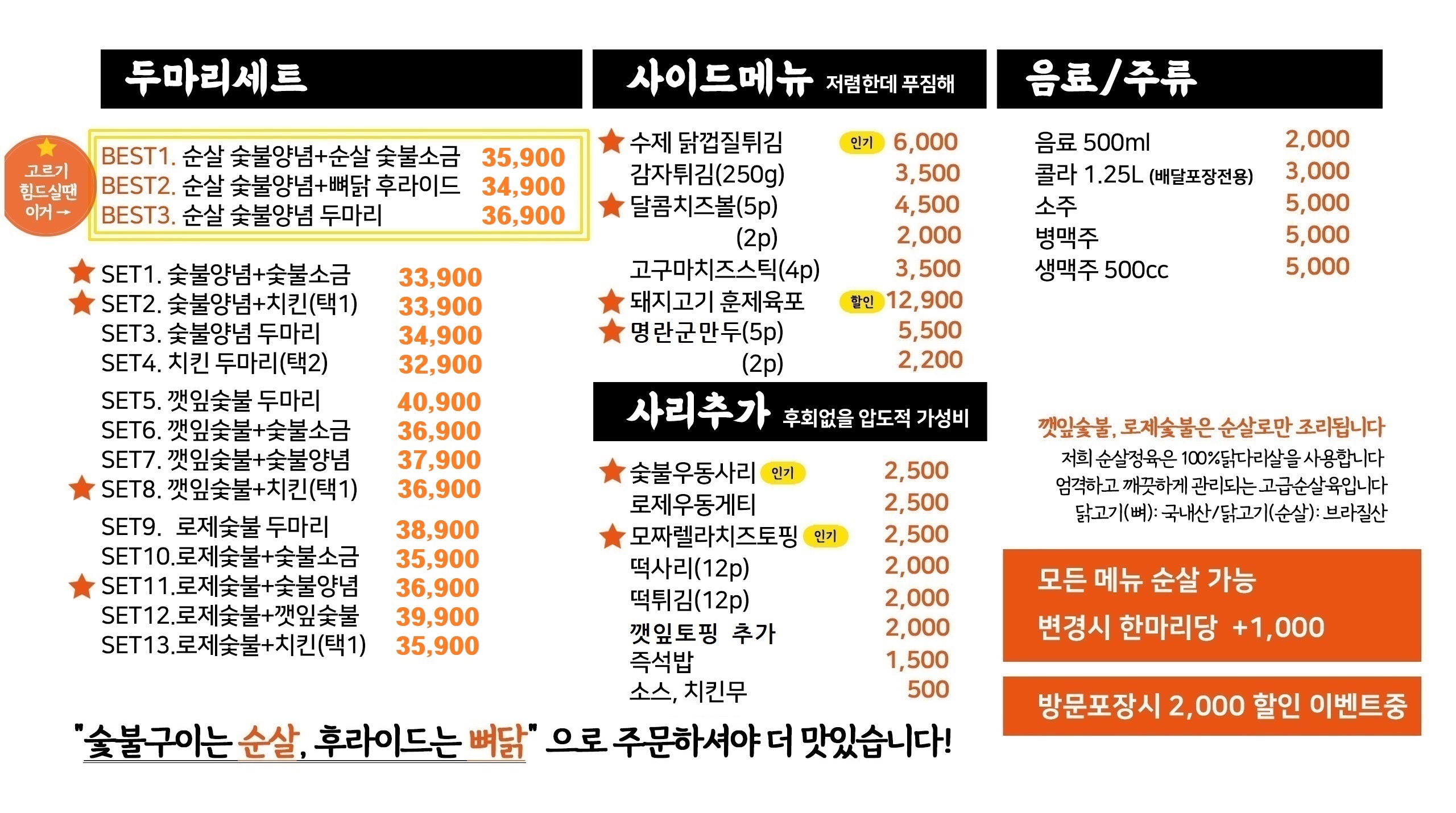 냠냠숯불두마리치킨 파주문산점