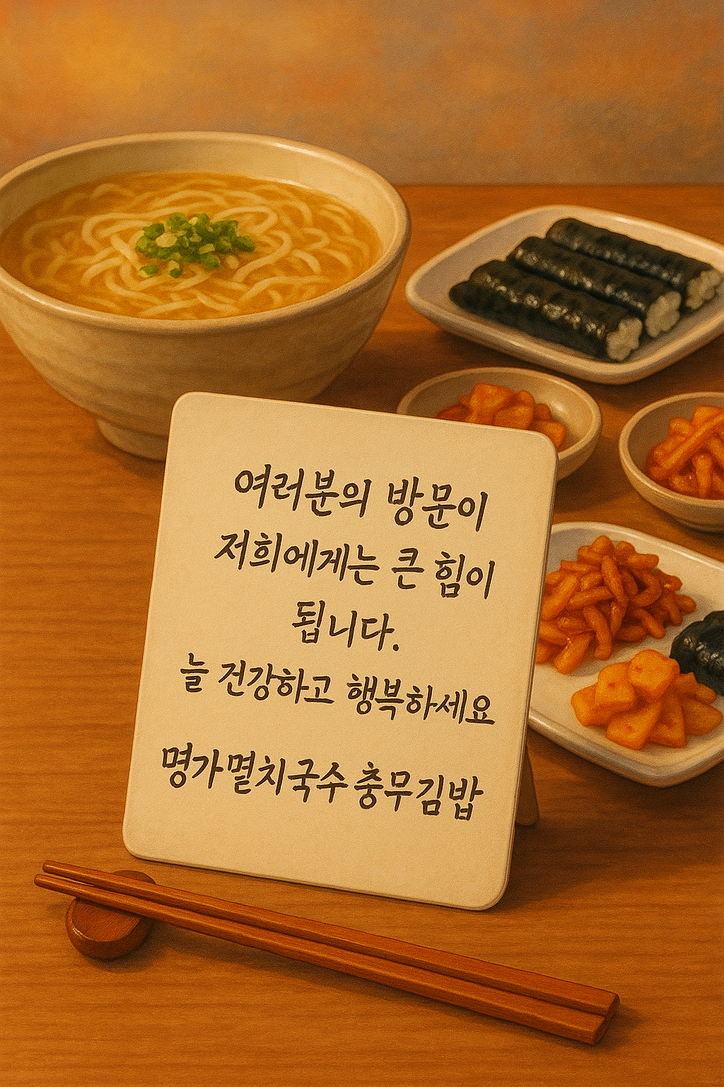 명가멸치국수충무김밥