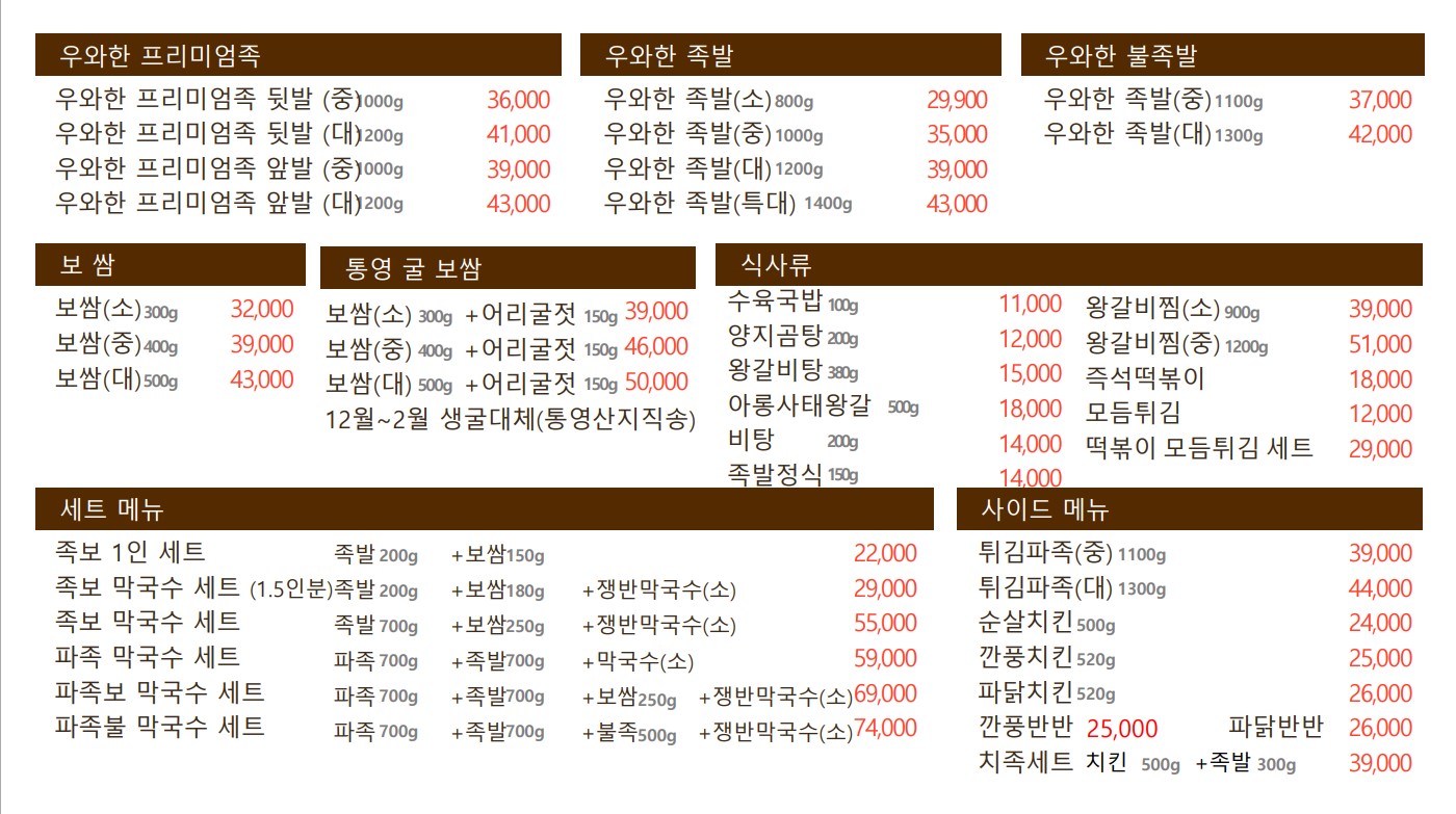 우와한족발 선릉본점