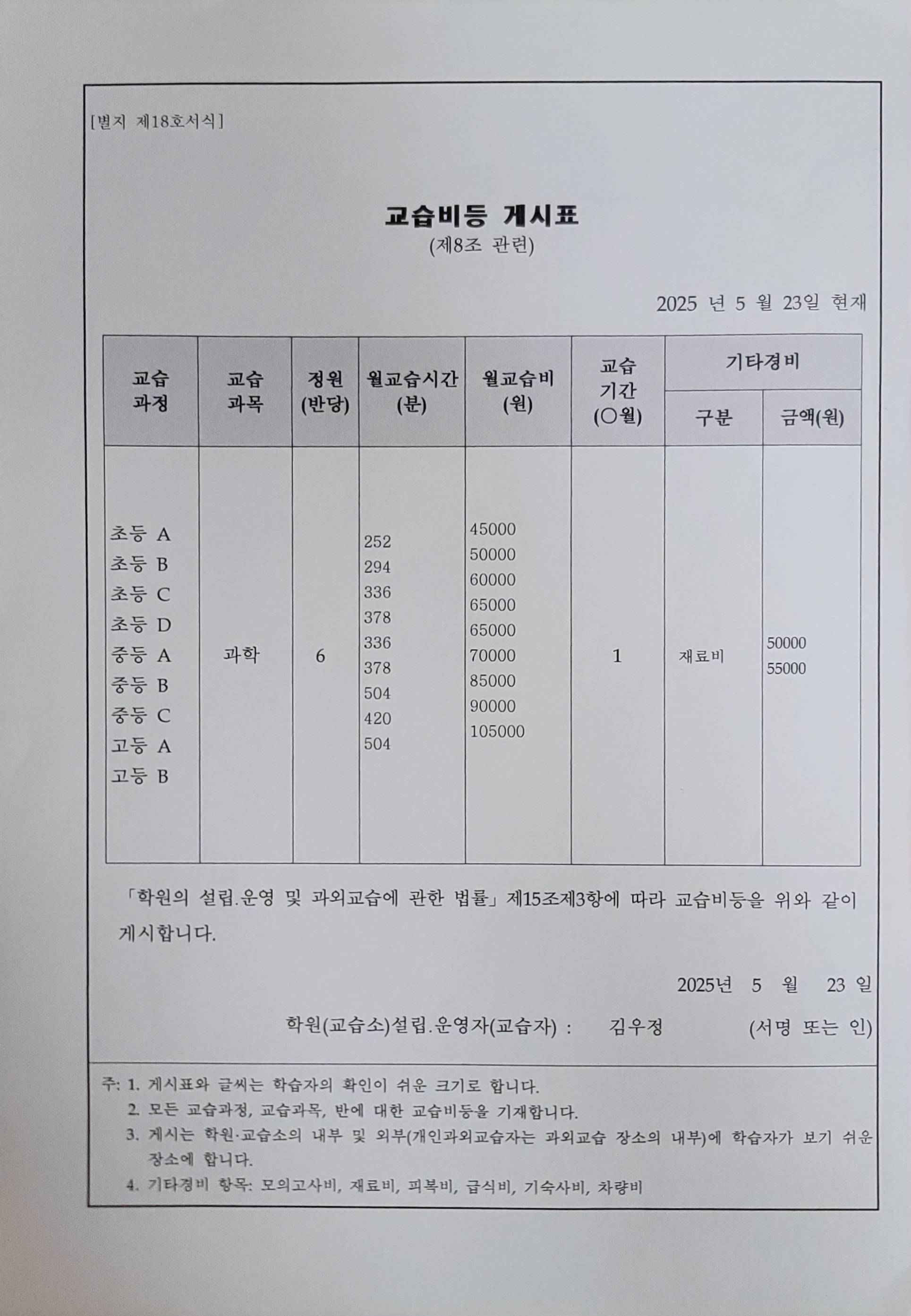 삼일하연과학교습소