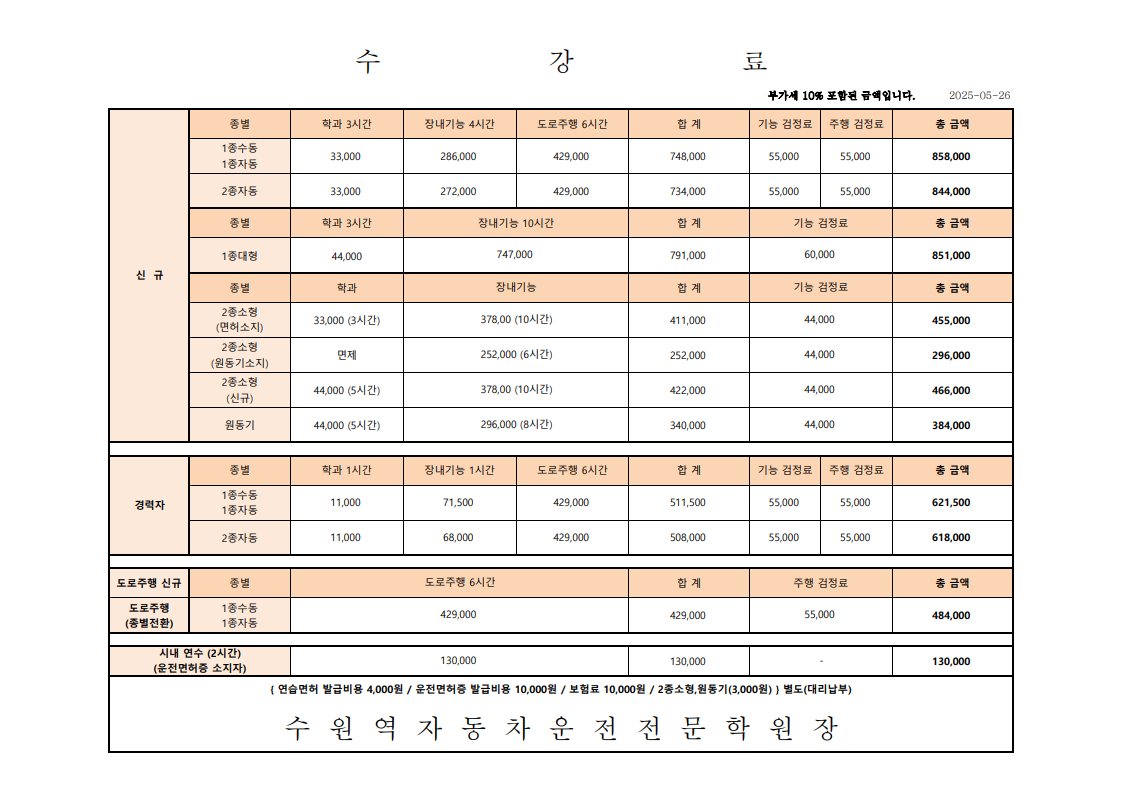 수원역 자동차운전전문학원