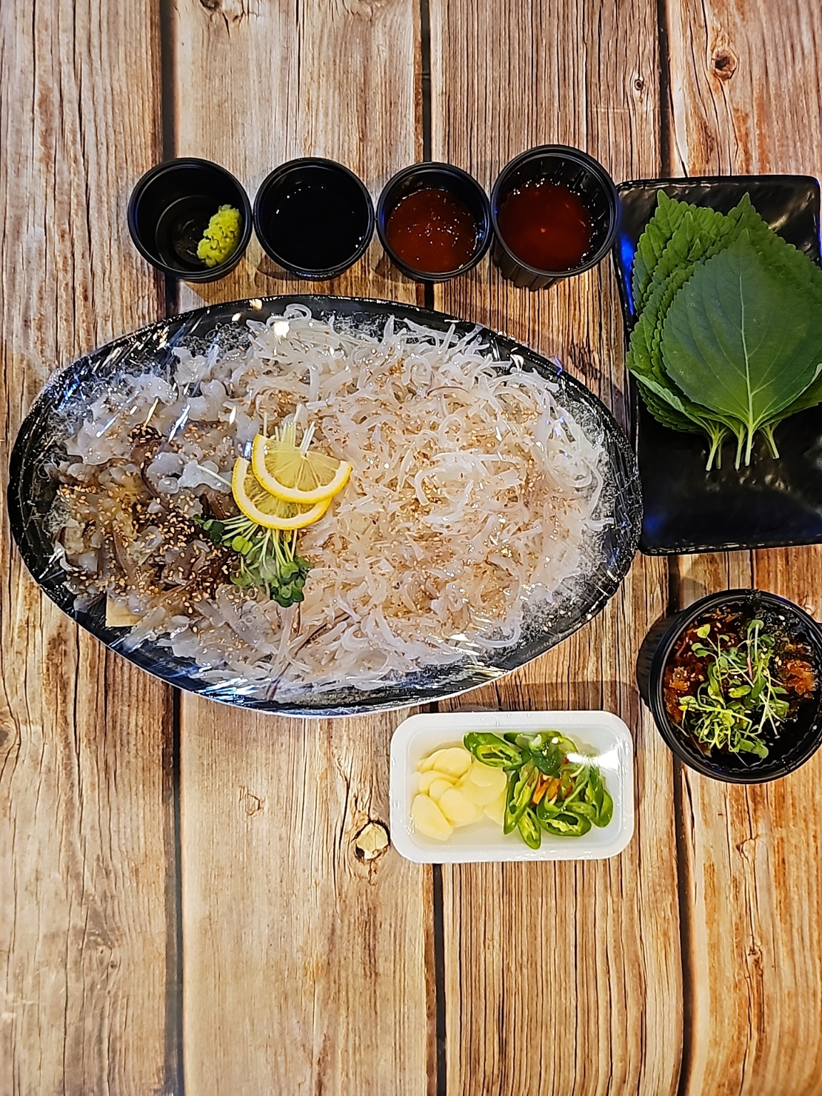 막썰어 회 산오징어&얼음물회